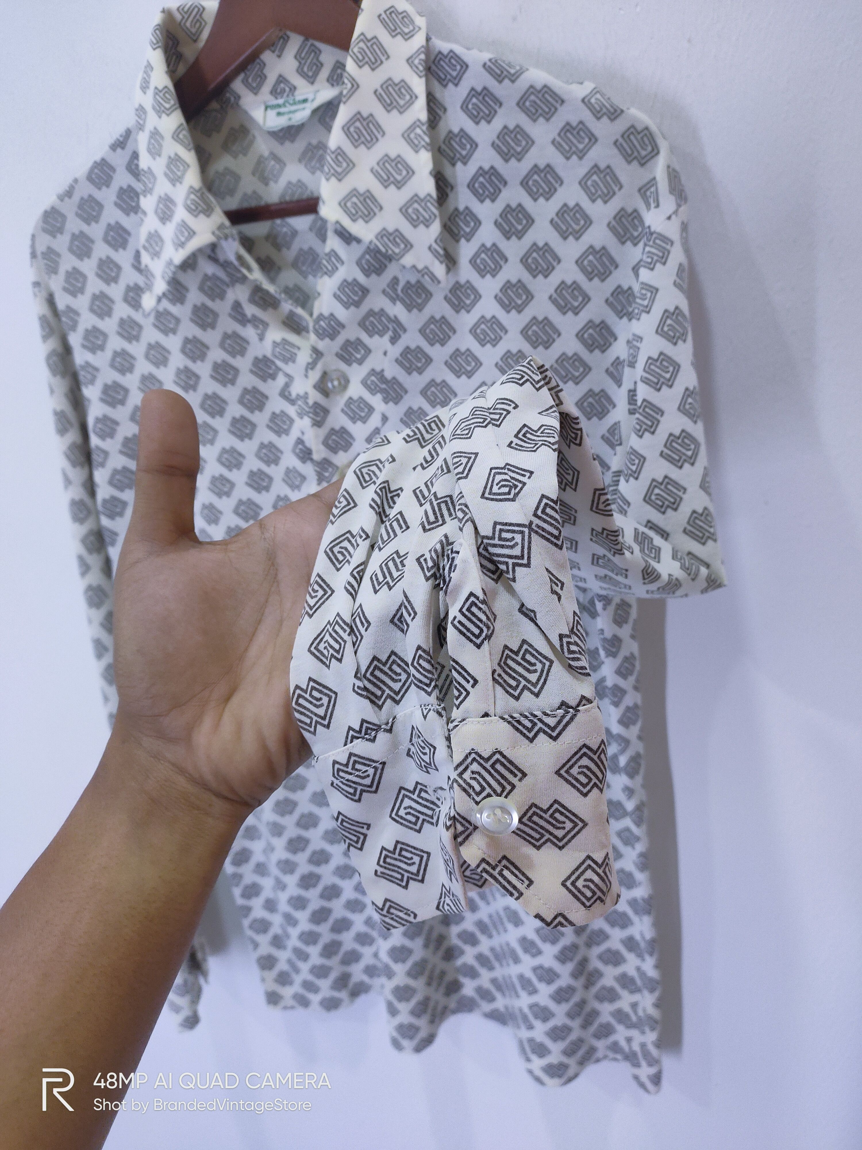 Grand Slam × Japanese Brand MUNSINGWEAR Grand Slam Fullprint All Over Stamp Dress Shirt Size US M / EU 48-50 / 2 - 2 Thumbnail