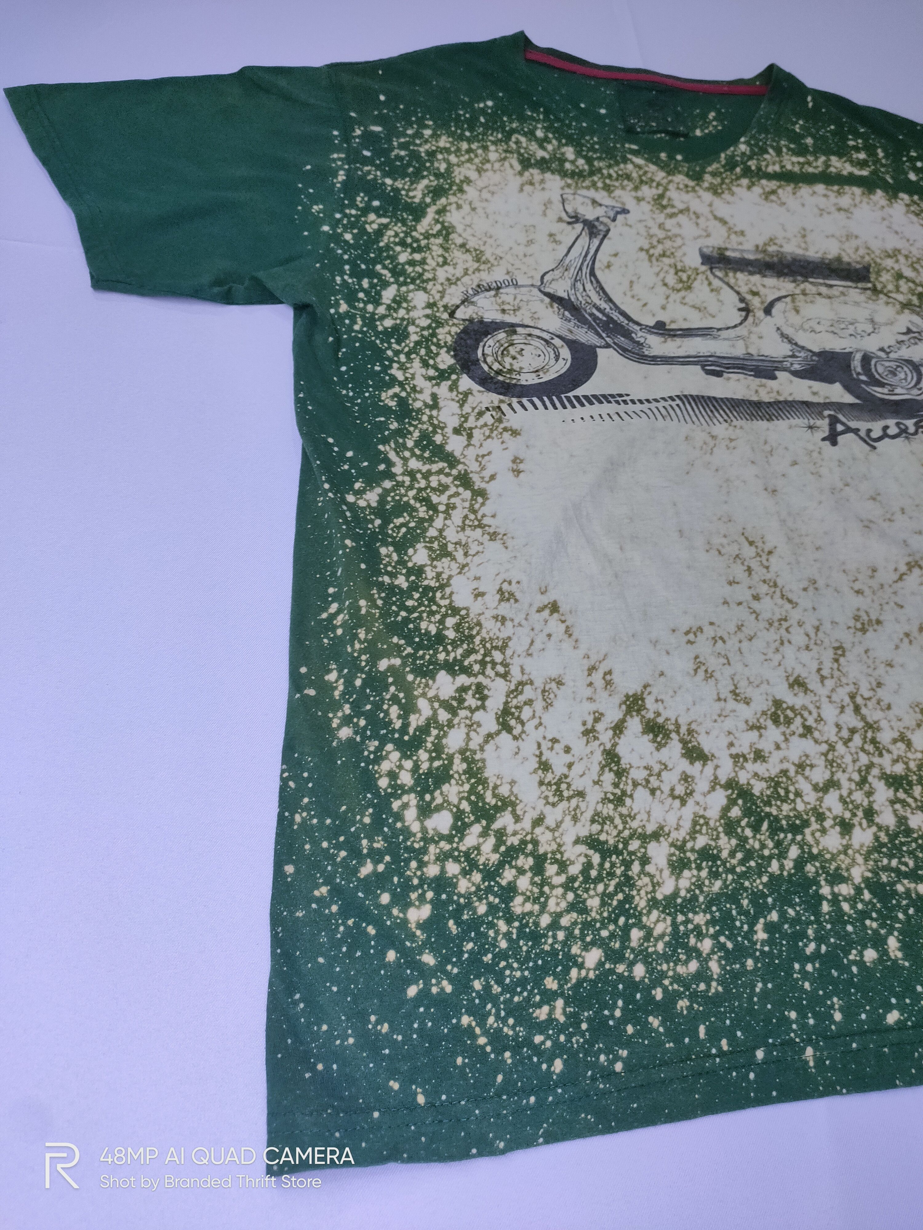 Lambretta RAREDOO London Lambretta Vespa Scooter TieDye Bleach TShirt Size US L / EU 52-54 / 3 - 9 Thumbnail