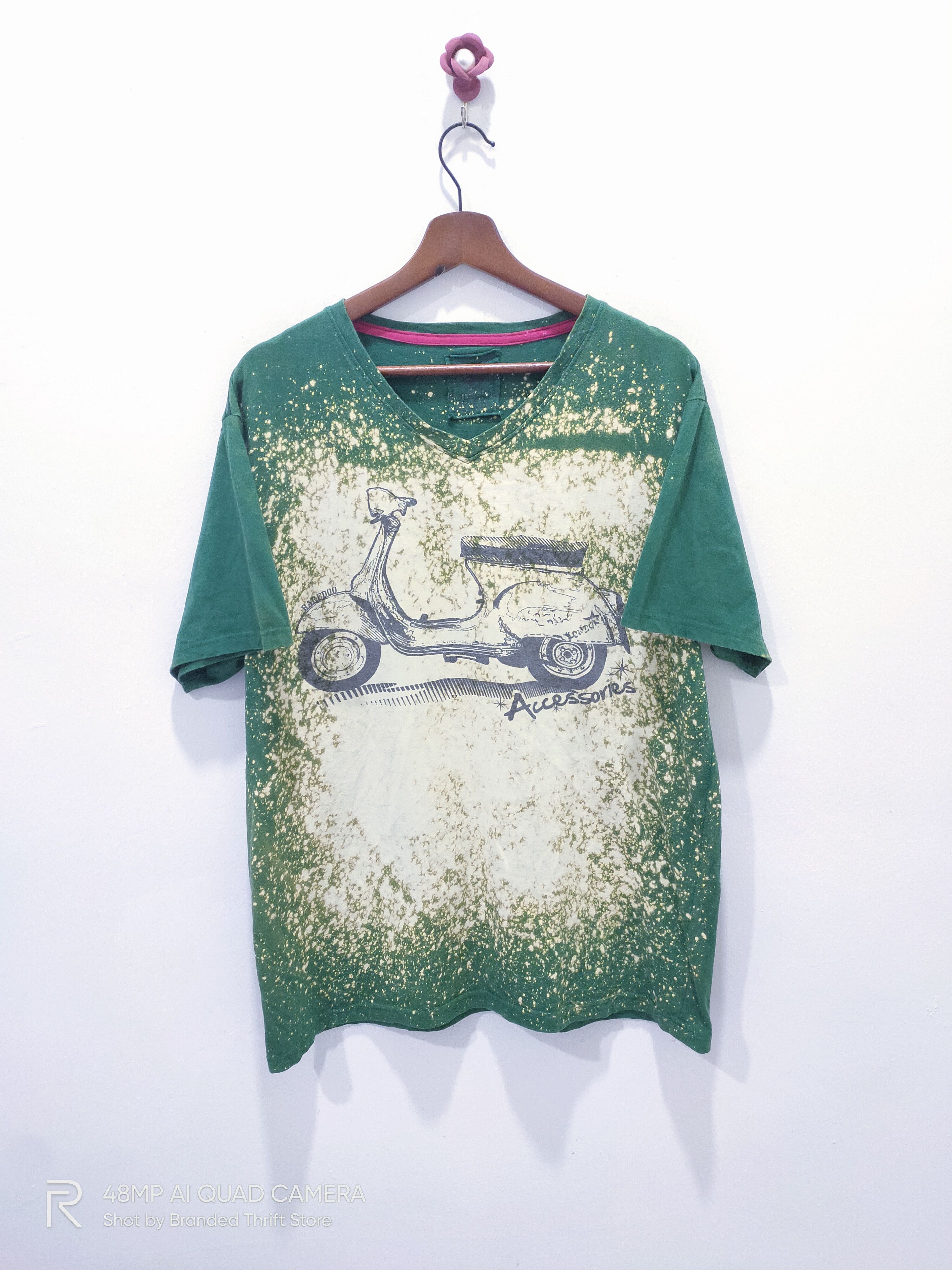 Lambretta RAREDOO London Lambretta Vespa Scooter TieDye Bleach TShirt Size US L / EU 52-54 / 3 - 1 Thumbnail