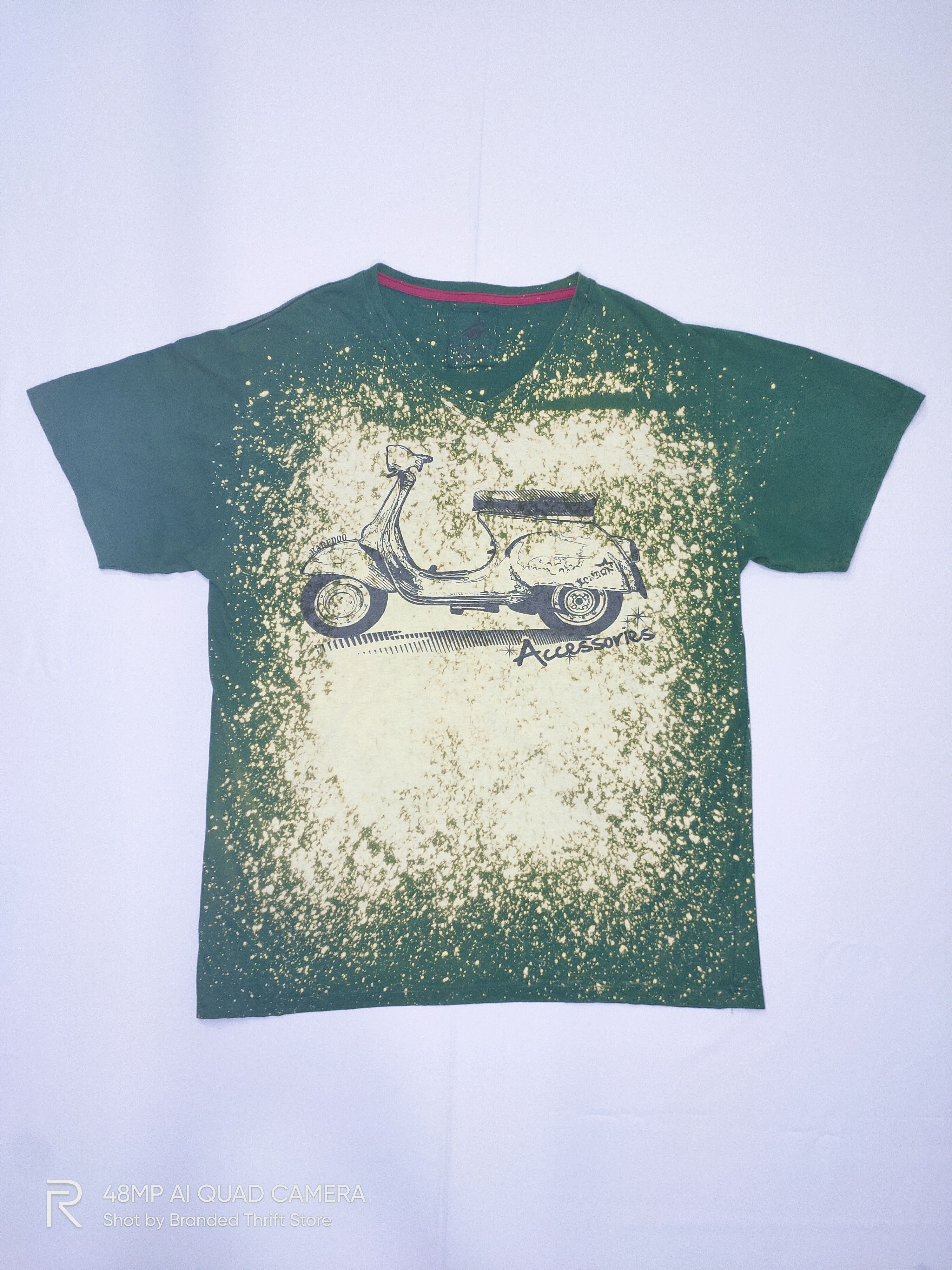 Lambretta RAREDOO London Lambretta Vespa Scooter TieDye Bleach TShirt Size US L / EU 52-54 / 3 - 3 Thumbnail