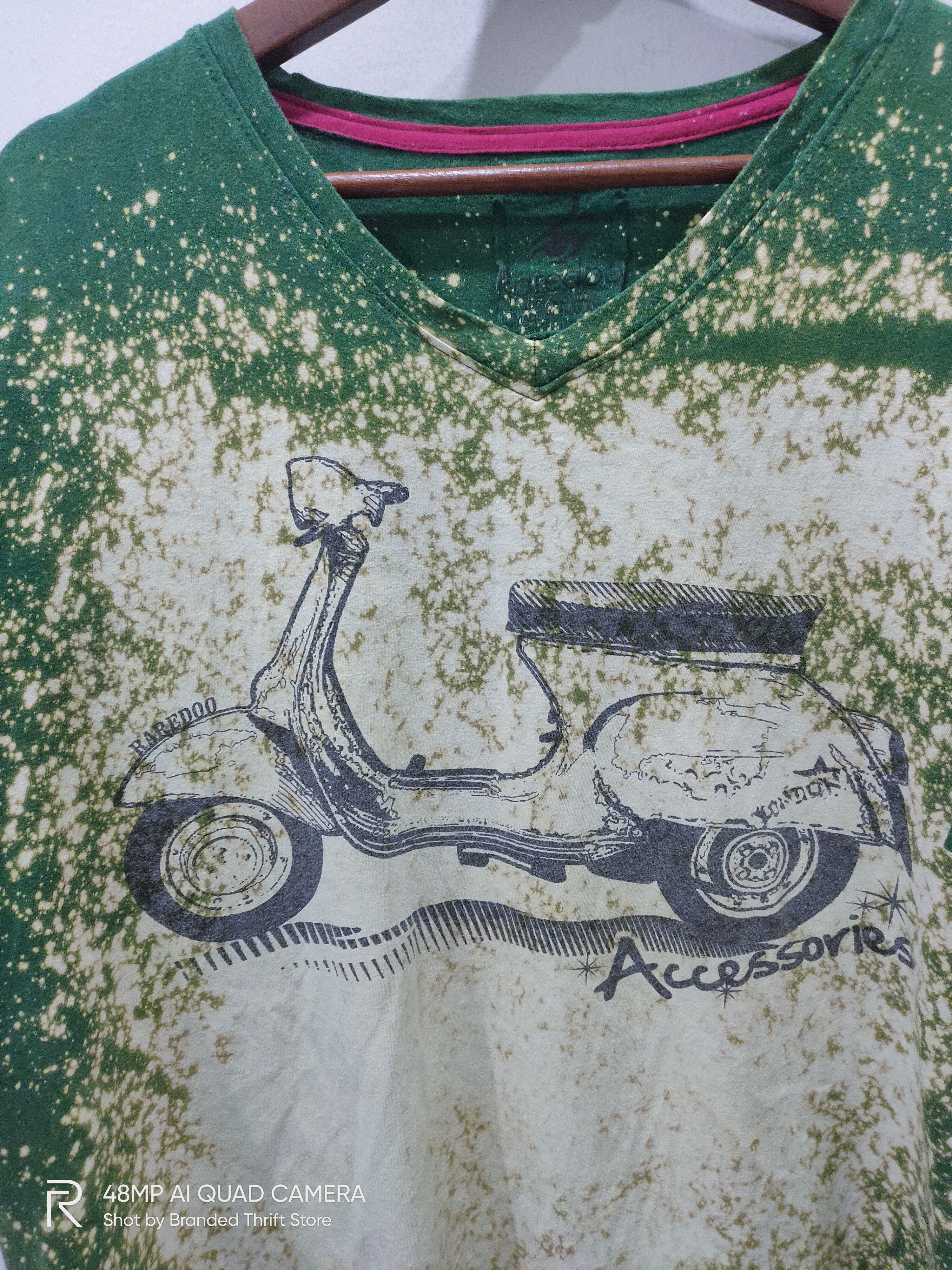 Lambretta RAREDOO London Lambretta Vespa Scooter TieDye Bleach TShirt Size US L / EU 52-54 / 3 - 4 Thumbnail