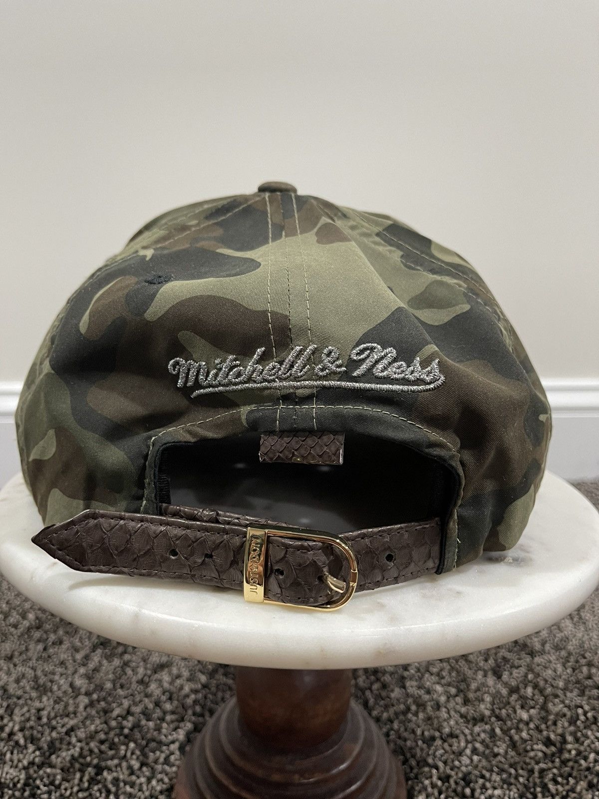 Just Don Just Don x Mitchell & Ness NBA Brooklyn Net Camo Hat Size ONE SIZE - 3 Thumbnail