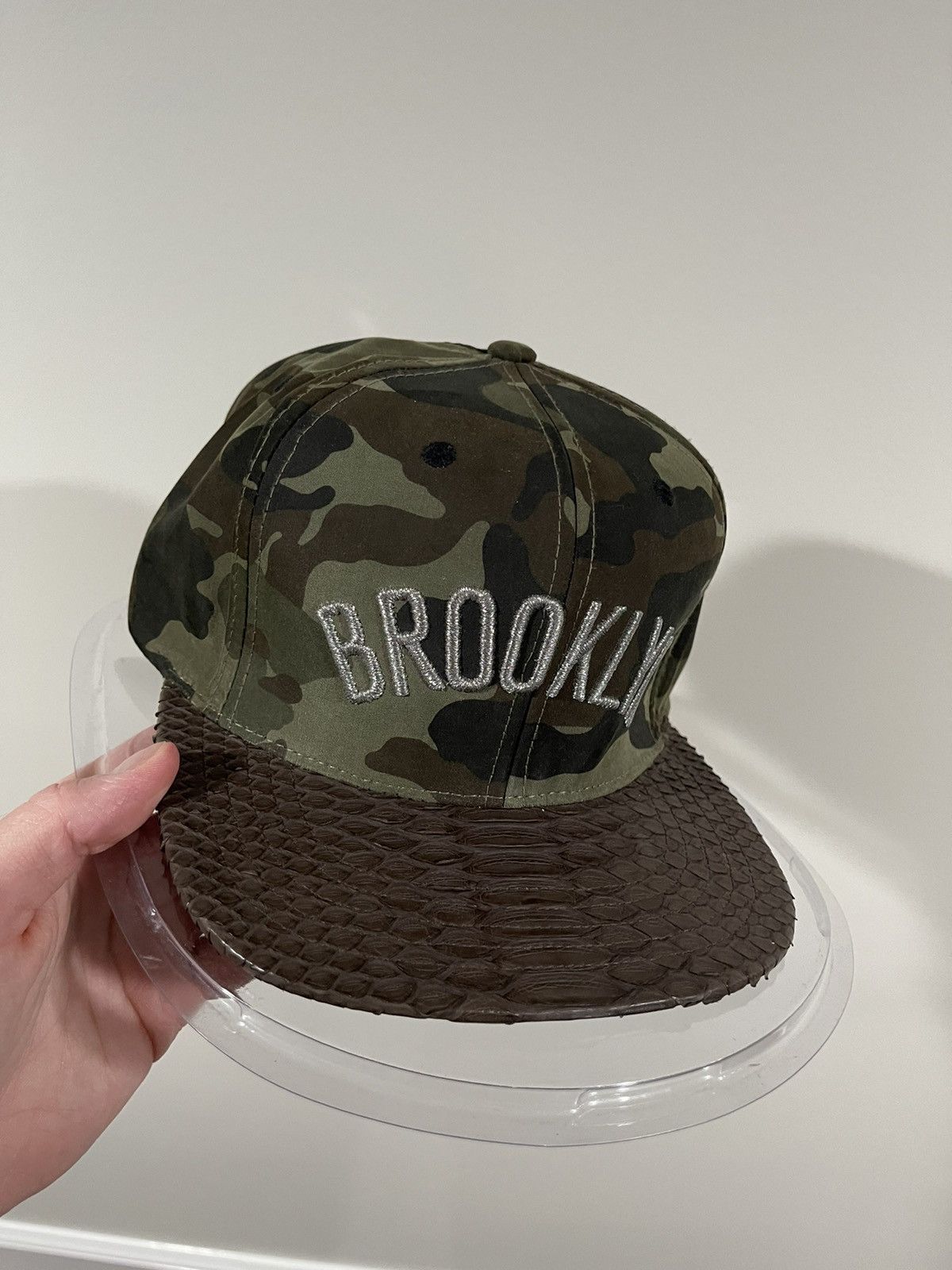 Just Don Just Don x Mitchell & Ness NBA Brooklyn Net Camo Hat Size ONE SIZE - 8 Thumbnail