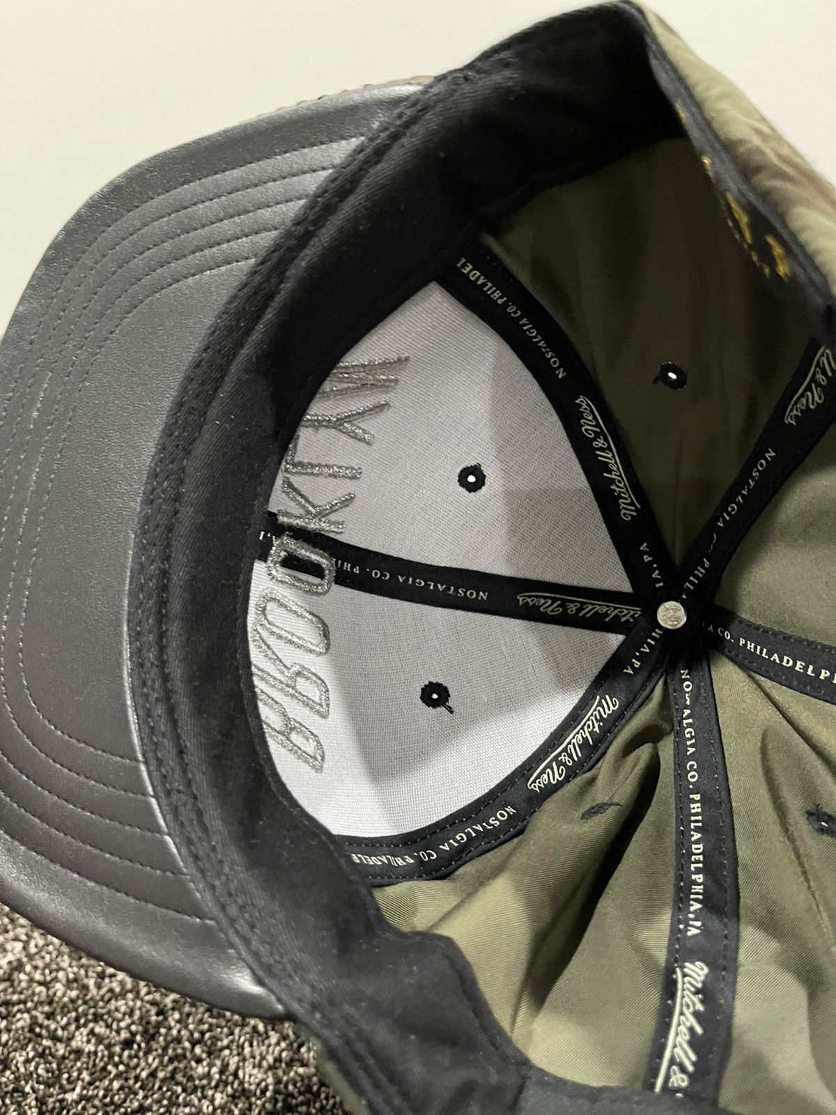 Just Don Just Don x Mitchell & Ness NBA Brooklyn Net Camo Hat Size ONE SIZE - 7 Thumbnail