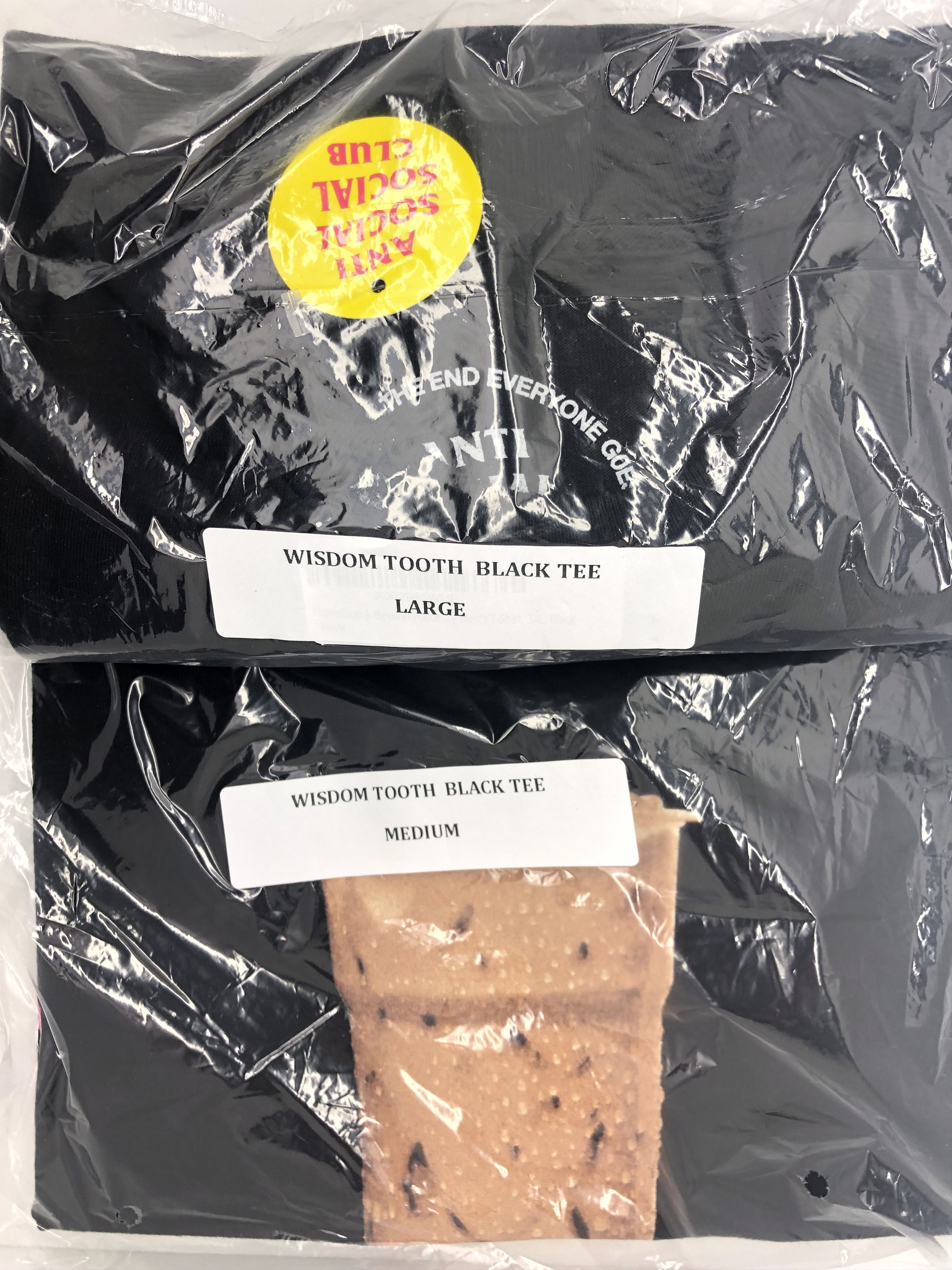 Anti Social Social Club DS ASSC Sensitive Wisdom Tooth Black Tee Bape Kith FTP FOG Size US M / EU 48-50 / 2 - 7 Thumbnail
