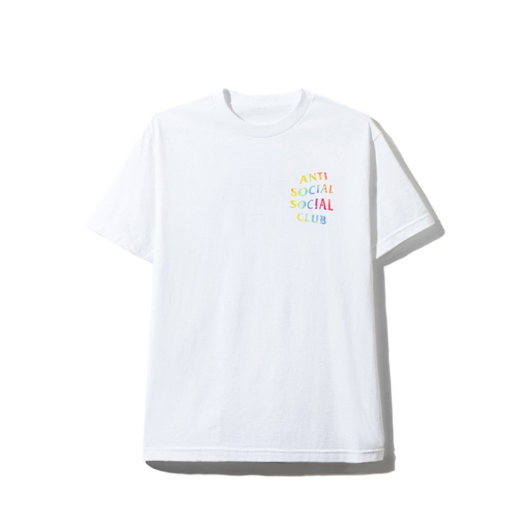 Anti Social Social Club DS ASSC Thai Dye Rainbow Logo white Tee in hand kaws Size US S / EU 44-46 / 1 - 4 Thumbnail