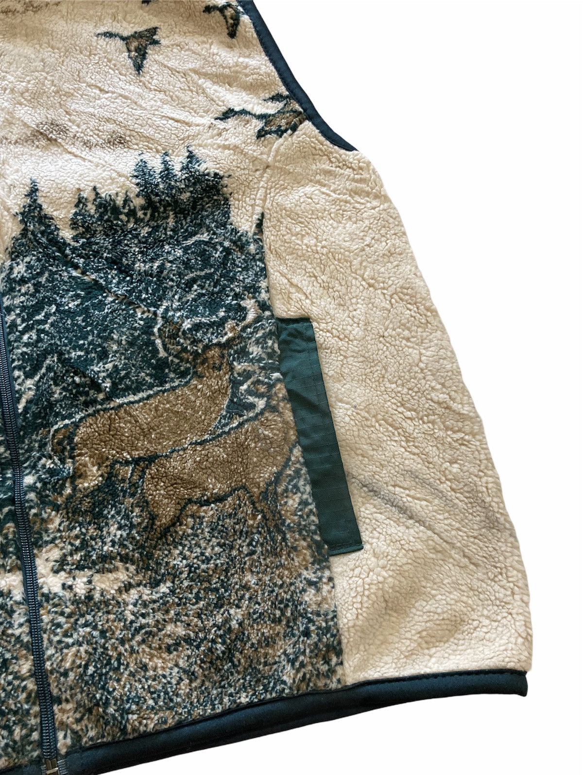Japanese Brand Habitat Printed Fleece Sleeveless Jacket Size US M / EU 48-50 / 2 - 4 Thumbnail