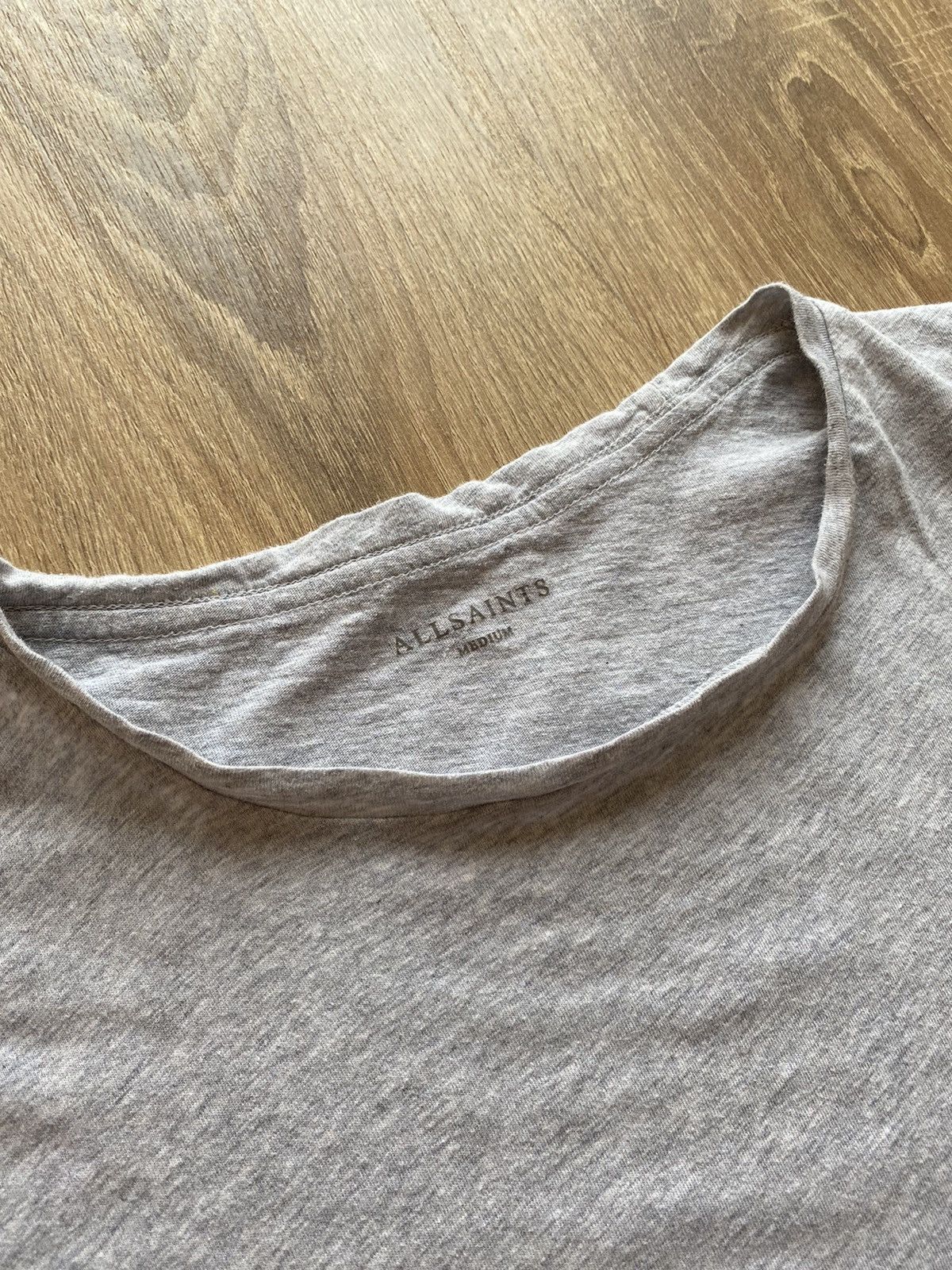 Allsaints AllSaints Cotton Tonic Crew Neck Grey Men’s T-shirt Size US M / EU 48-50 / 2 - 7 Thumbnail