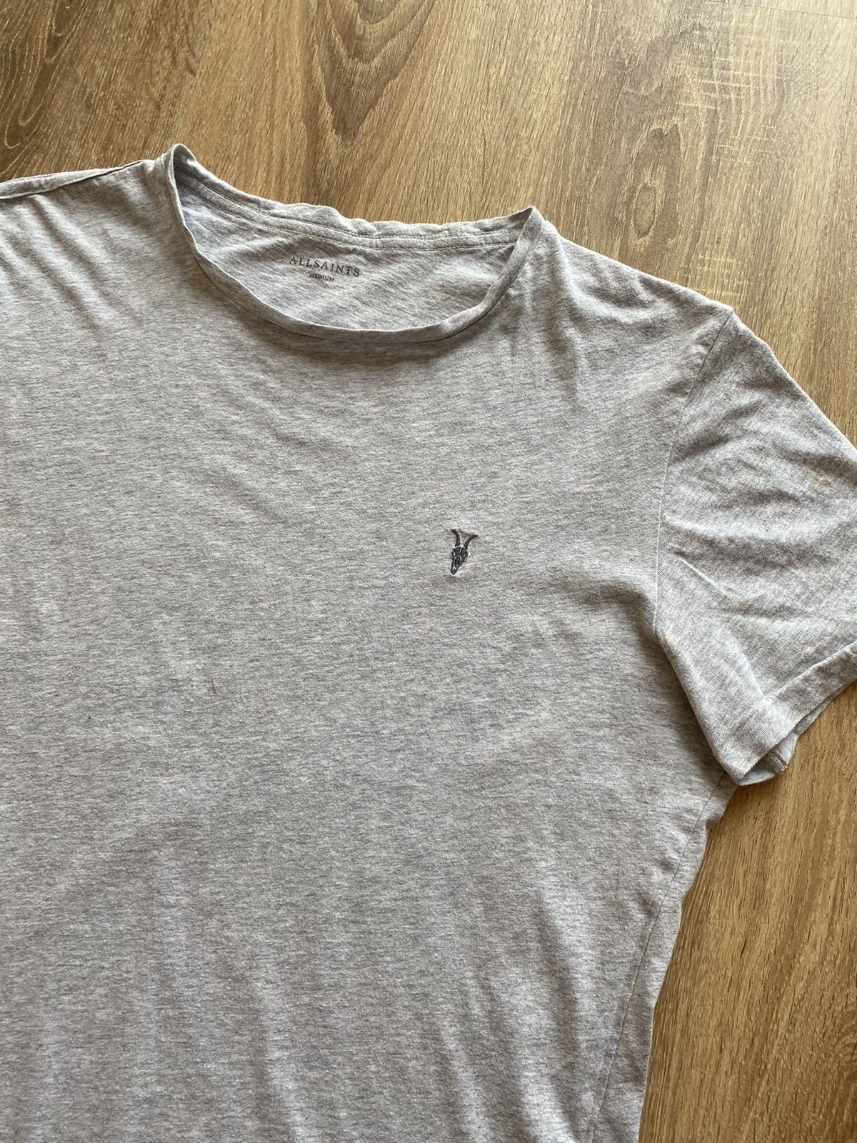 Allsaints AllSaints Cotton Tonic Crew Neck Grey Men’s T-shirt Size US M / EU 48-50 / 2 - 5 Thumbnail