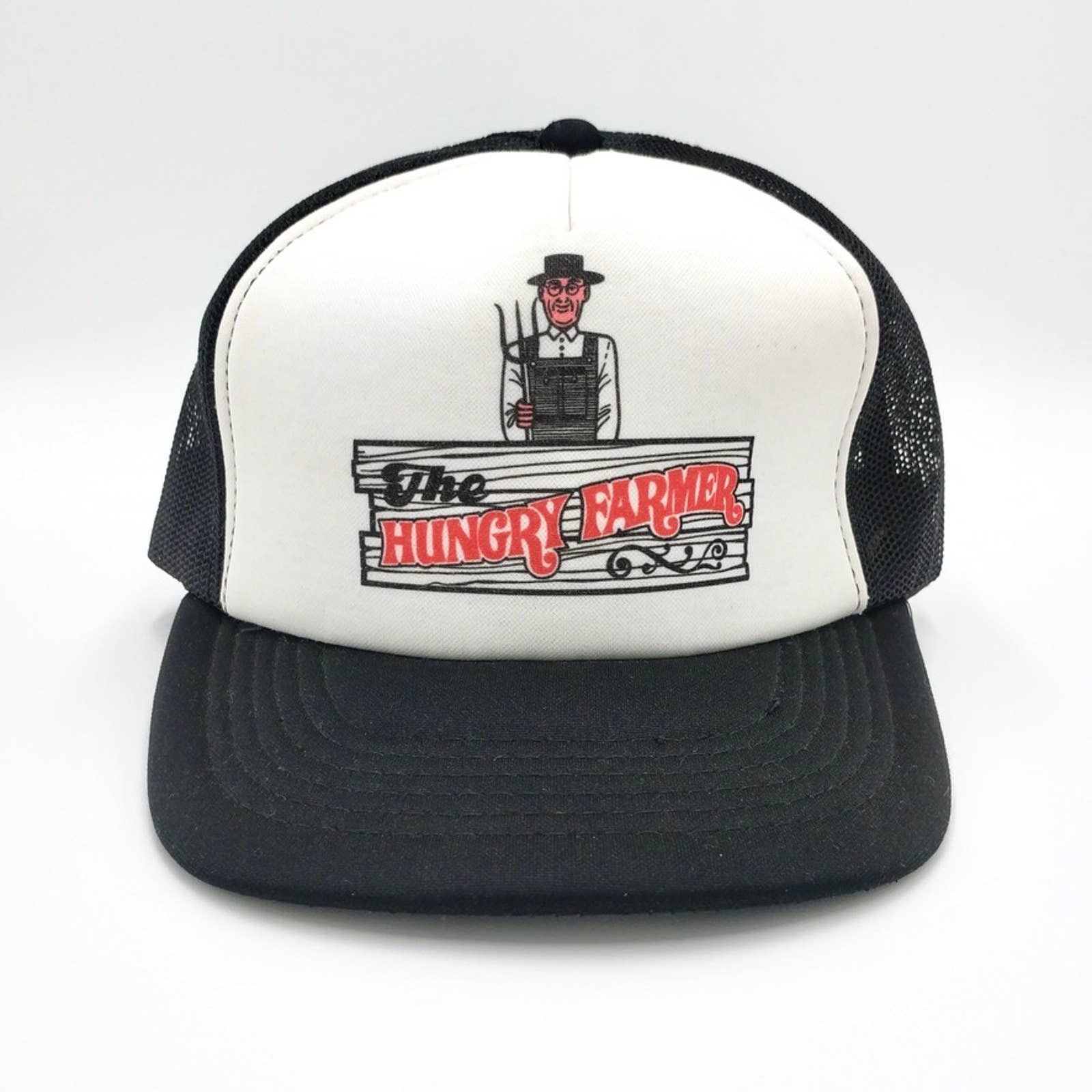 Vintage Vintage Hungry Farmer Snapback Trucker Mesh Hat 80s Cap Size ONE SIZE - 1 Thumbnail