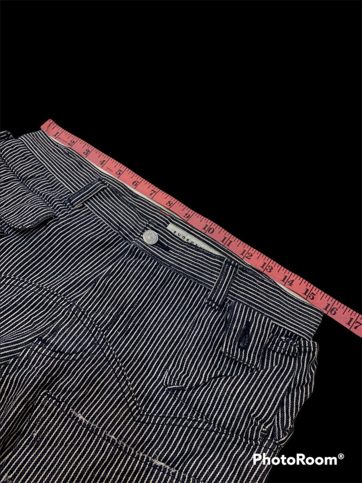 Issey Miyake SUNAO KUWAHARA HICKORY STRIPED DISTRESSED PANTS JEANS Size US 32 / EU 48 - 10 Thumbnail