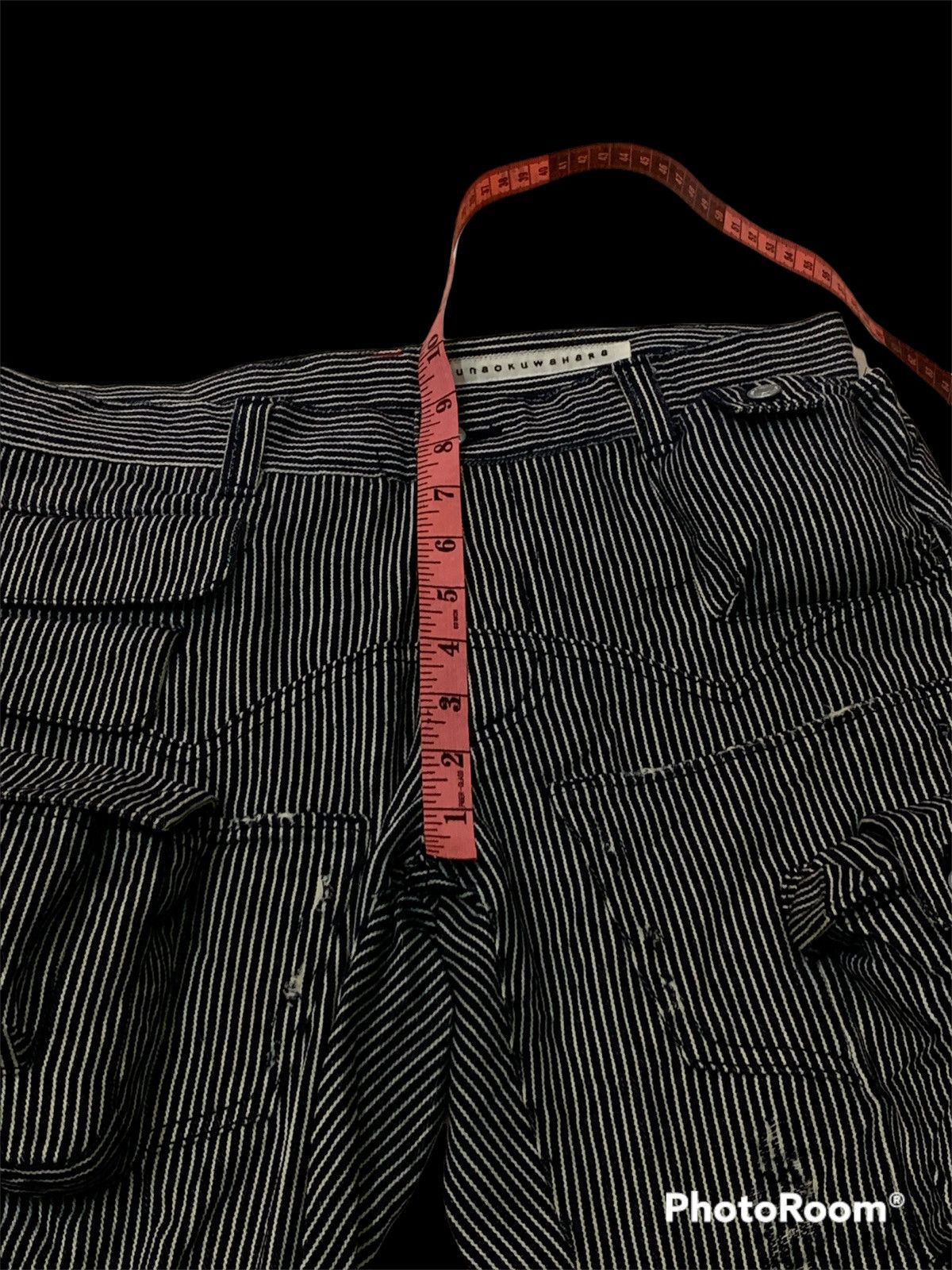 Issey Miyake SUNAO KUWAHARA HICKORY STRIPED DISTRESSED PANTS JEANS Size US 32 / EU 48 - 8 Thumbnail