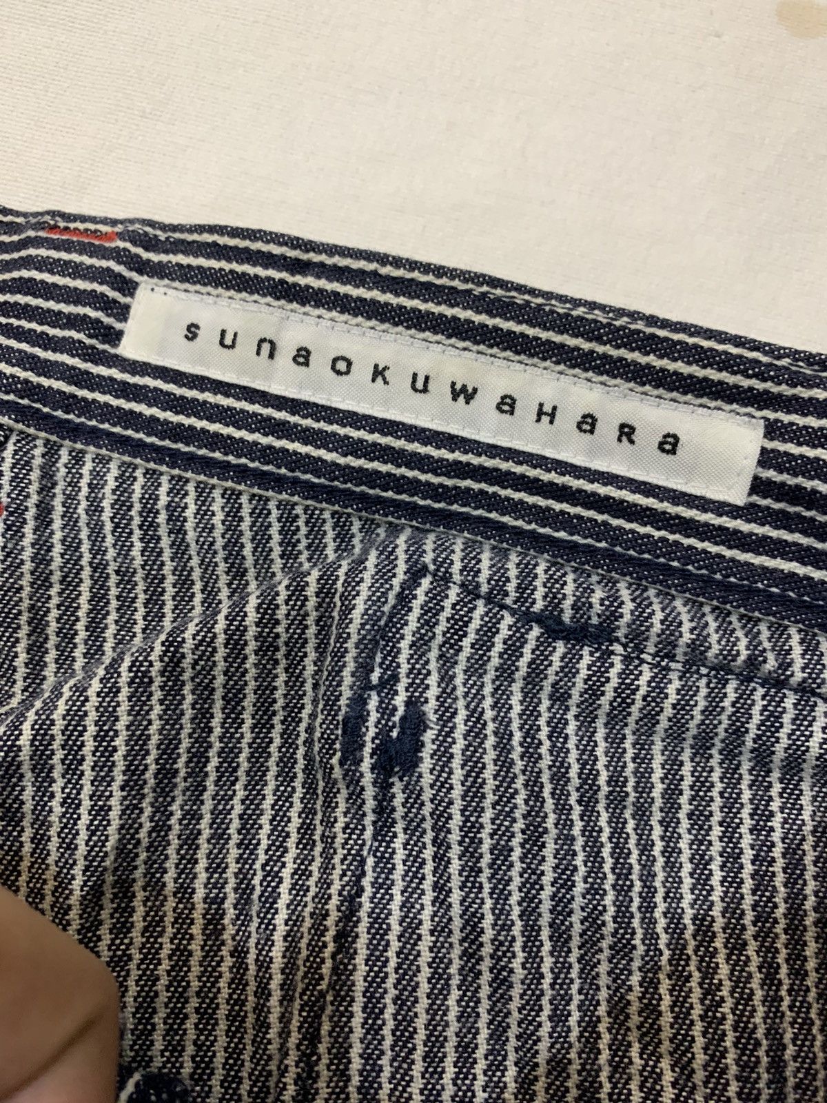 Issey Miyake SUNAO KUWAHARA HICKORY STRIPED DISTRESSED PANTS JEANS Size US 32 / EU 48 - 11 Thumbnail