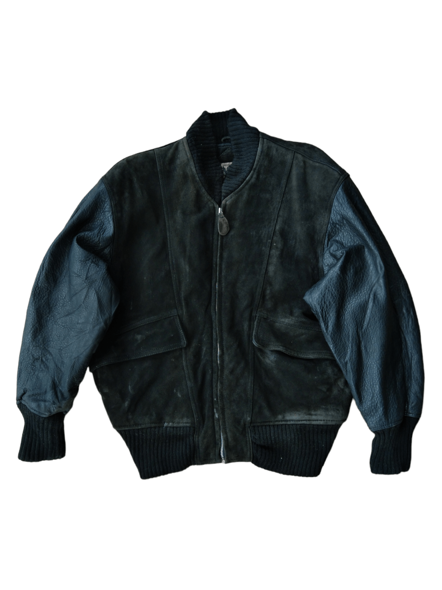 image of 80's Archive Issey Miyake X Hai Sporting Gear Leather Jacket in Black, Men's (Size Large)