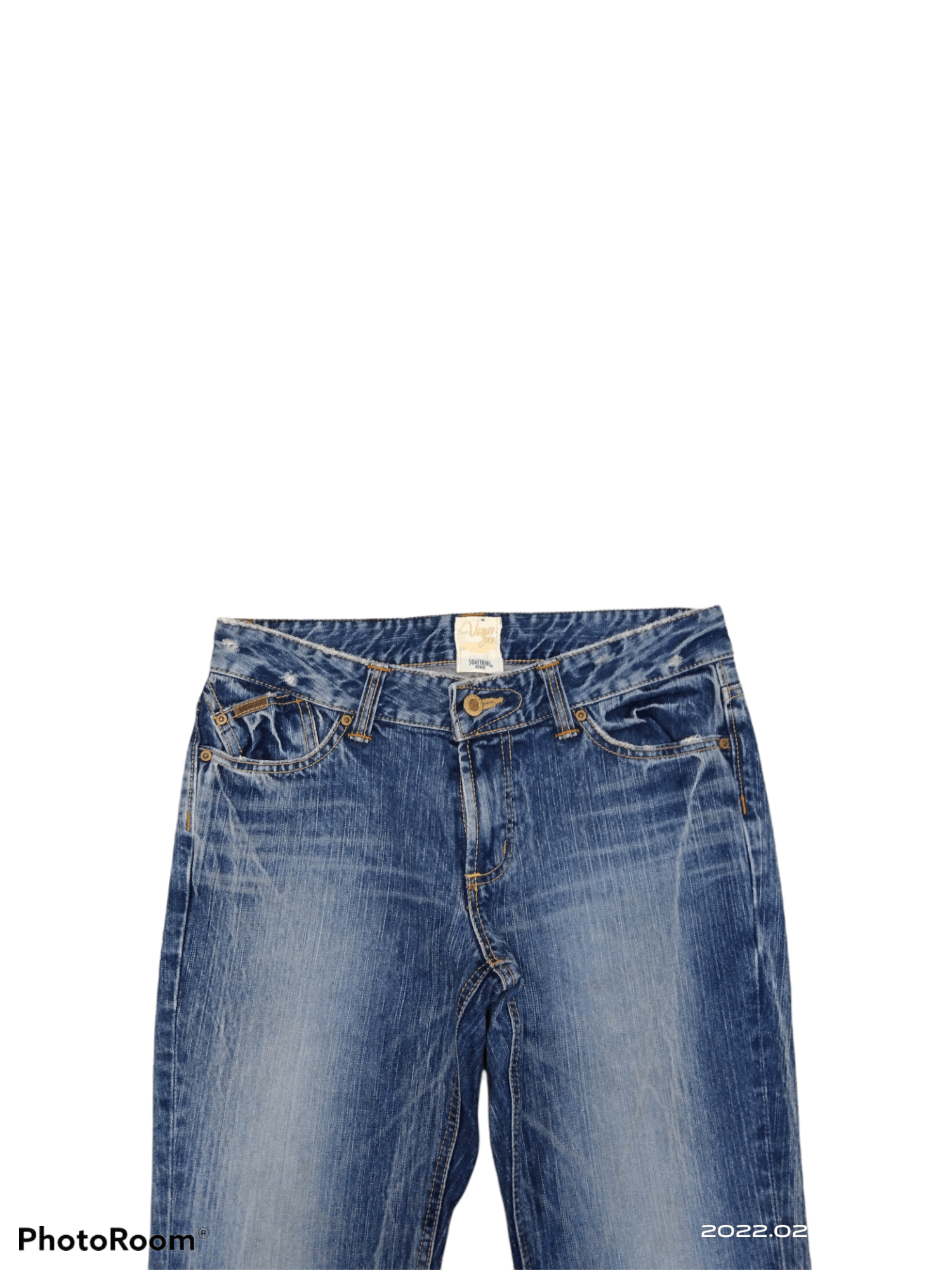 Edwin FLARE🔥DISTRESSED WASHED BLUE EDWIN DENIM PANTS Size US 29 - 3 Thumbnail