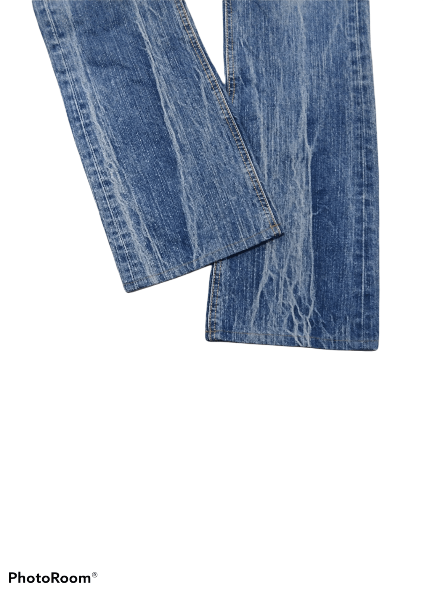 Edwin FLARE🔥DISTRESSED WASHED BLUE EDWIN DENIM PANTS Size US 29 - 5 Thumbnail