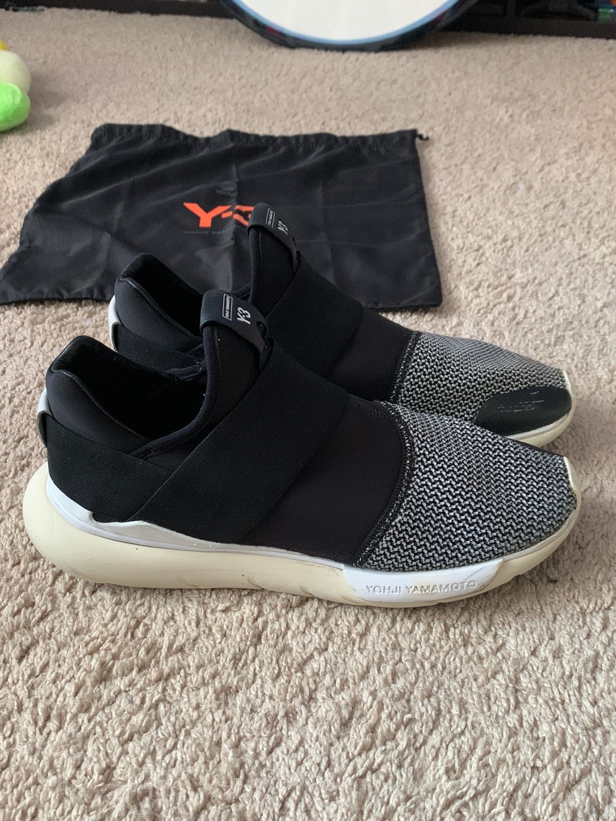 Y-3 Y-3 Qasa Low II Black White 2014 Size US 10.5 / EU 43-44 - 3 Thumbnail