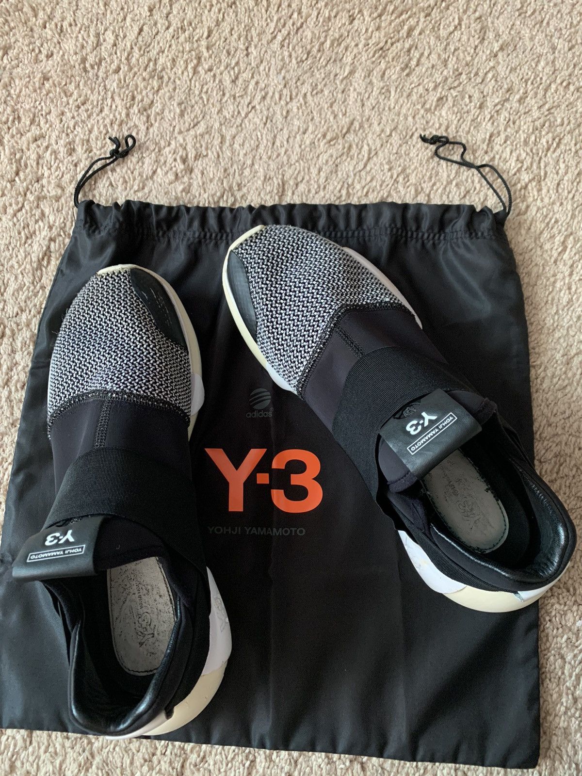 Y-3 Y-3 Qasa Low II Black White 2014 Size US 10.5 / EU 43-44 - 10 Thumbnail