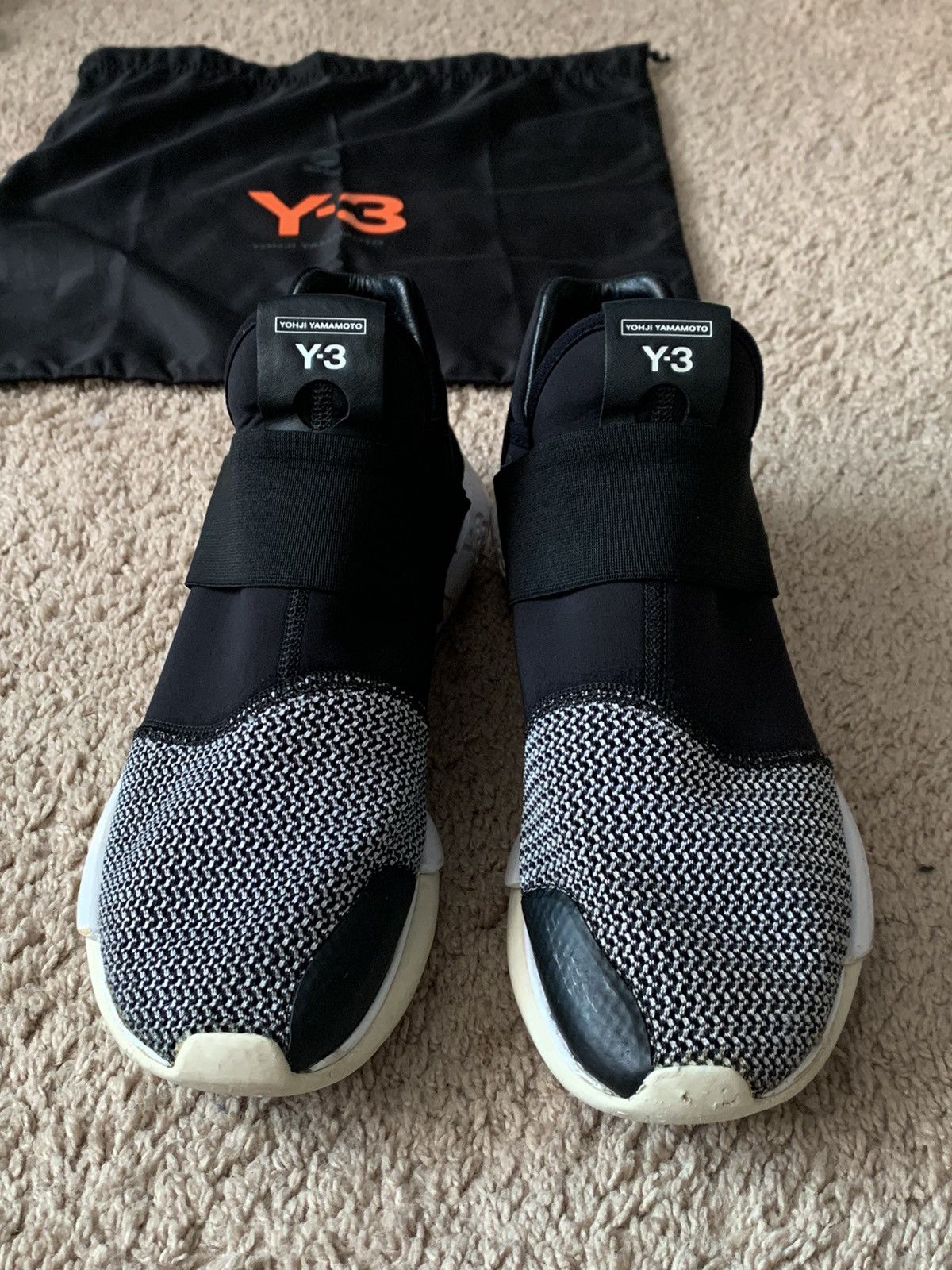 Y-3 Y-3 Qasa Low II Black White 2014 Size US 10.5 / EU 43-44 - 2 Thumbnail