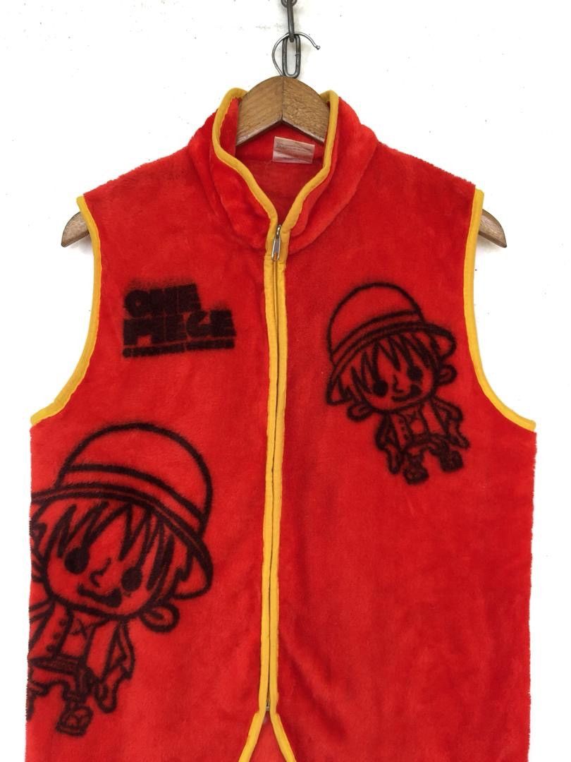 Anime × One Piece × Vintage Vintage Anime One Piece Zipper Vest Monkey Luffy Fleece Size US M / EU 48-50 / 2 - 4 Thumbnail