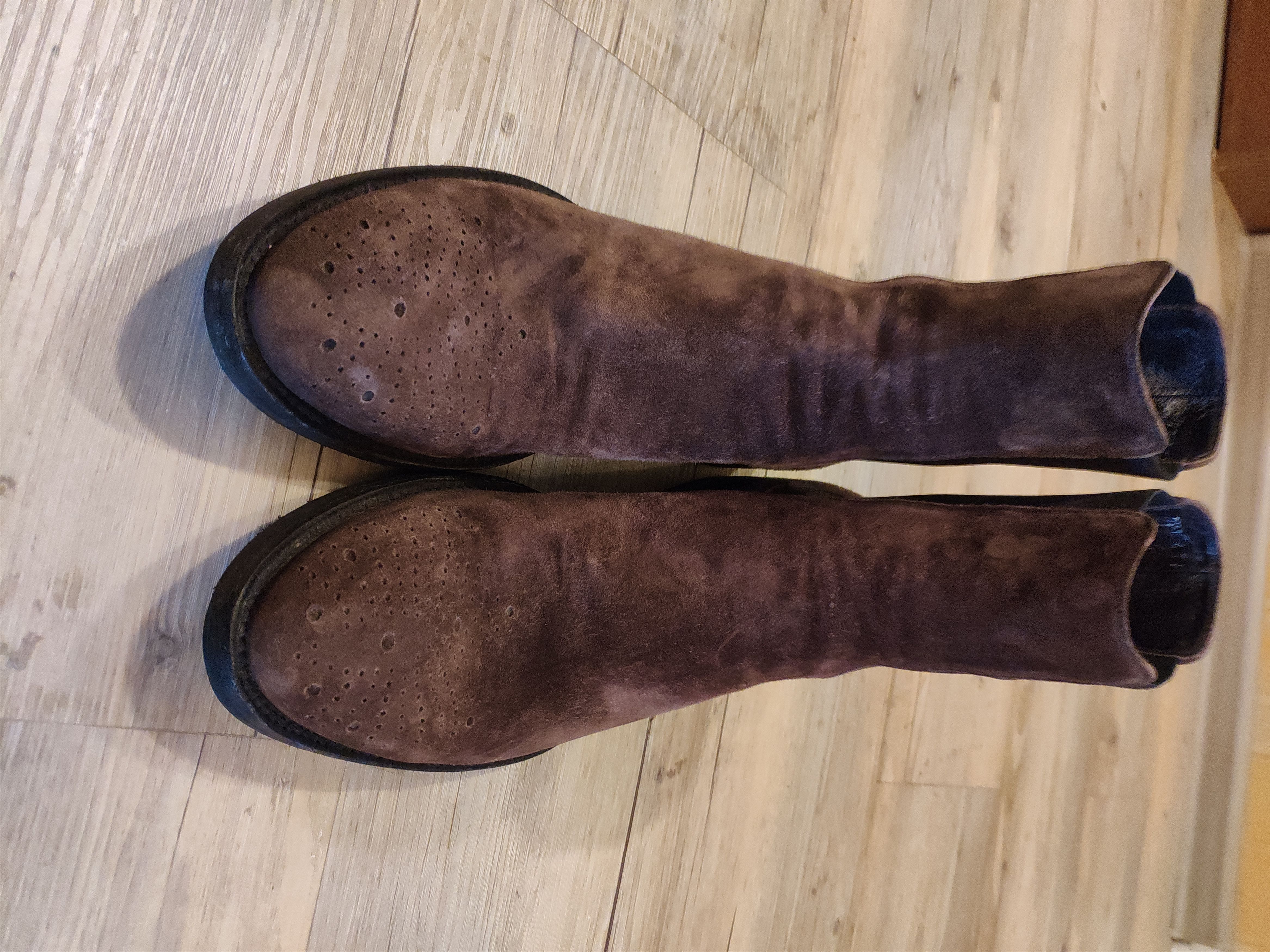 image of Rocco P Brown Suede Chelsea Boots.like Saint Laurent Or Dior, Men's (Size 9)