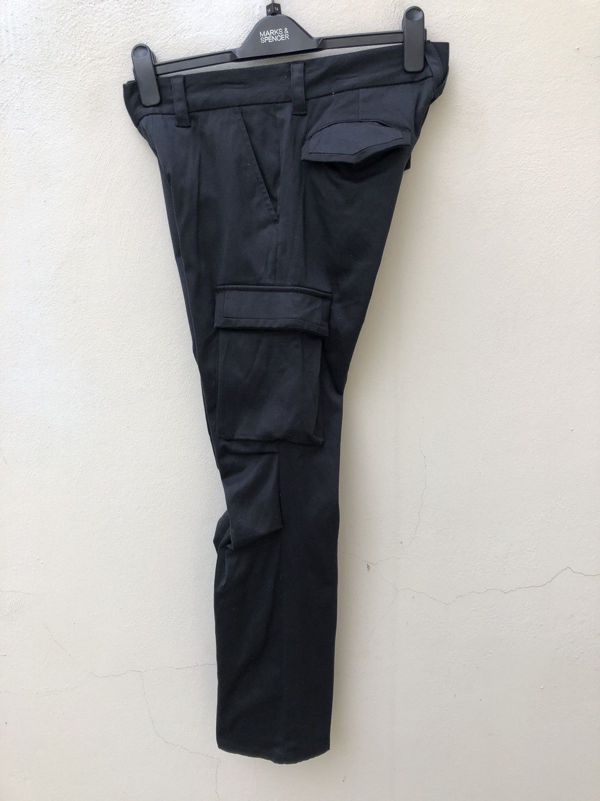 Vanquish Vanquish Gold Japan StretchBlack Crop Cargo Flare Trouser Size US 29 - 11 Thumbnail