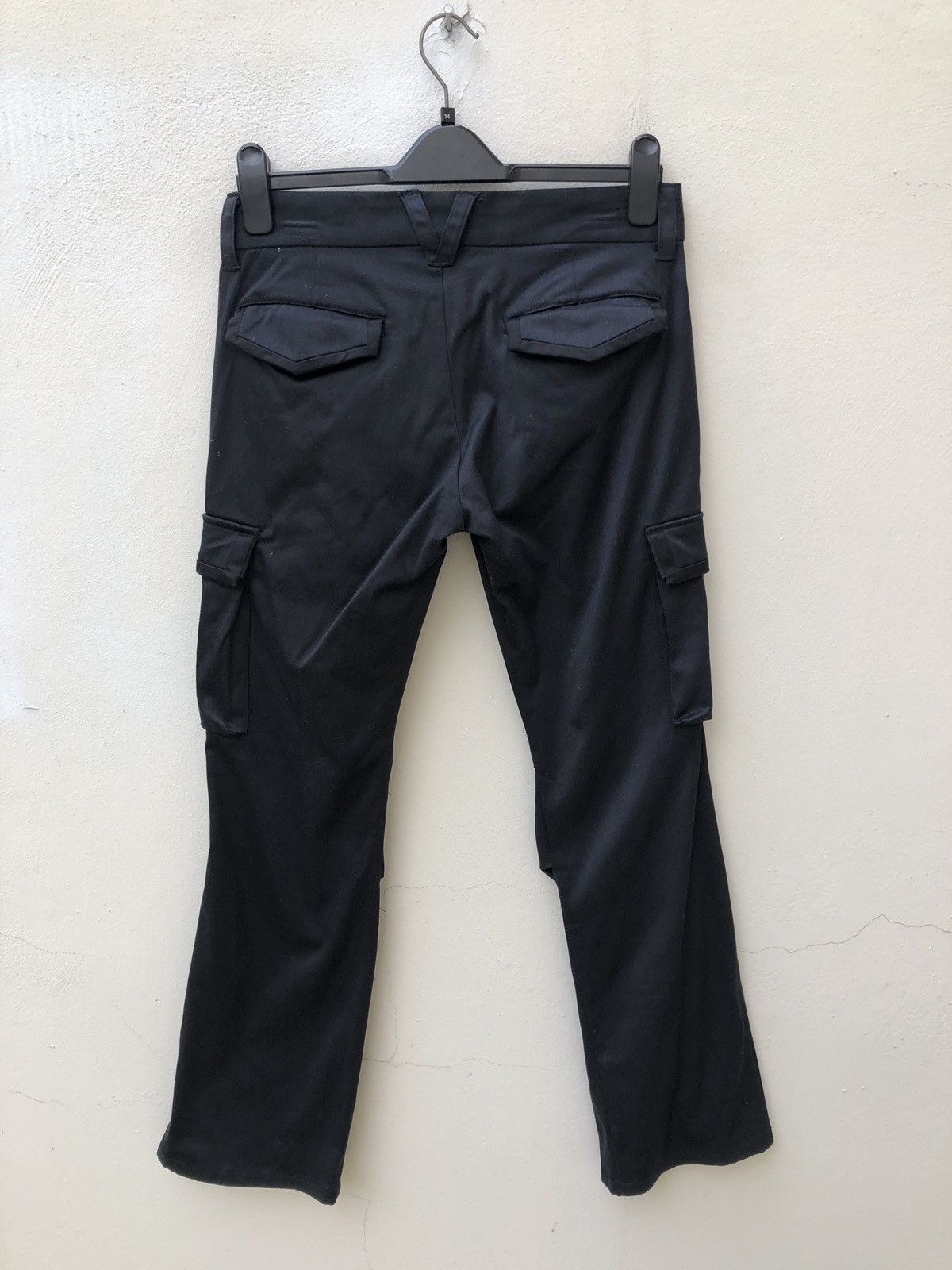Vanquish Vanquish Gold Japan StretchBlack Crop Cargo Flare Trouser Size US 29 - 9 Thumbnail