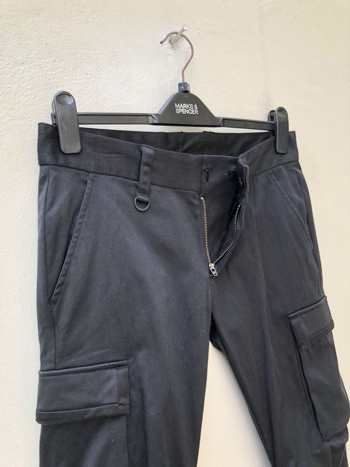 Vanquish Vanquish Gold Japan StretchBlack Crop Cargo Flare Trouser Size US 29 - 8 Thumbnail