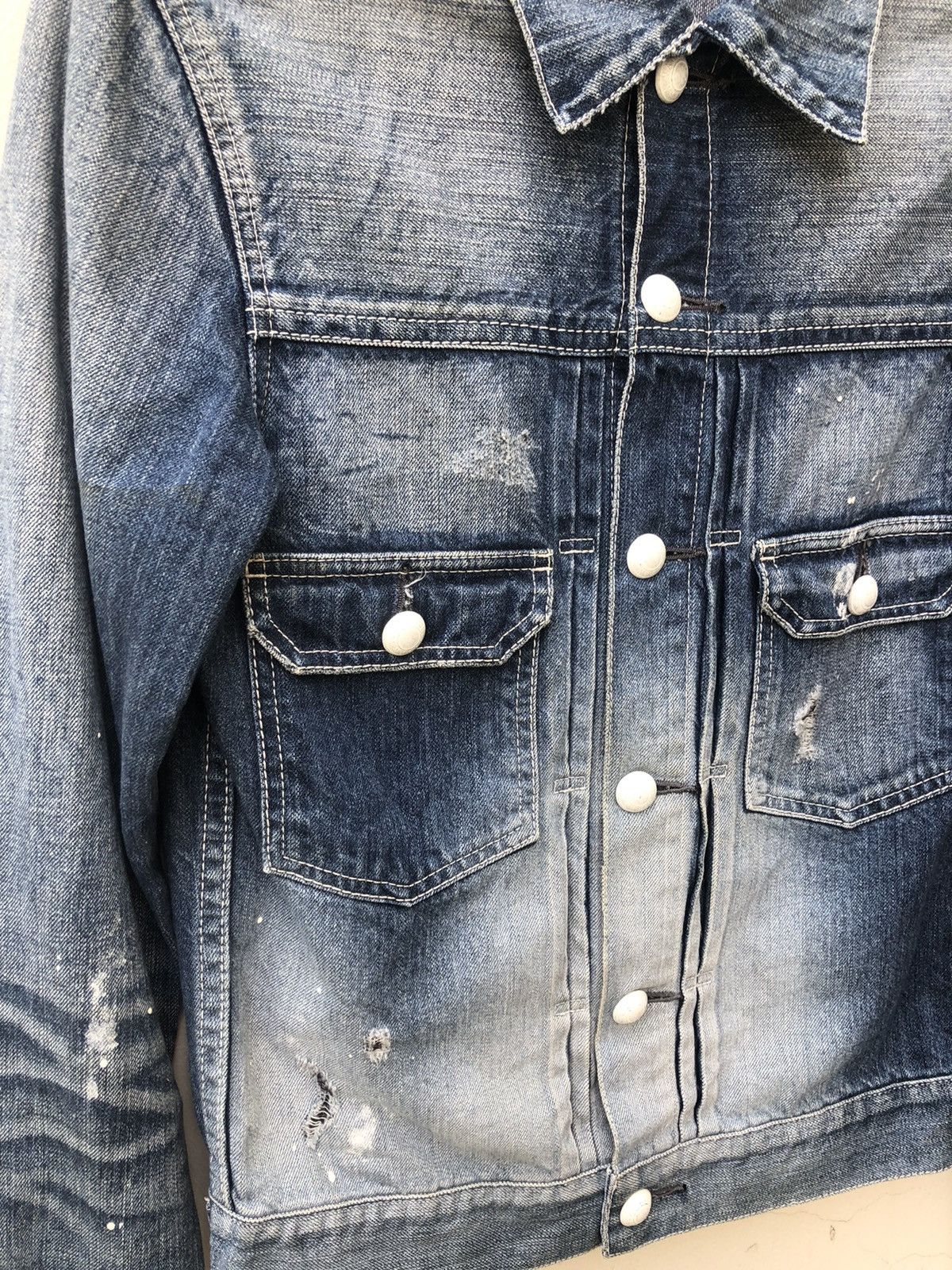 Hiroshi Fujiwara Vanquish Japan Distressed Dirty Denim Type 2 Jacket Size US S / EU 44-46 / 1 - 11 Thumbnail