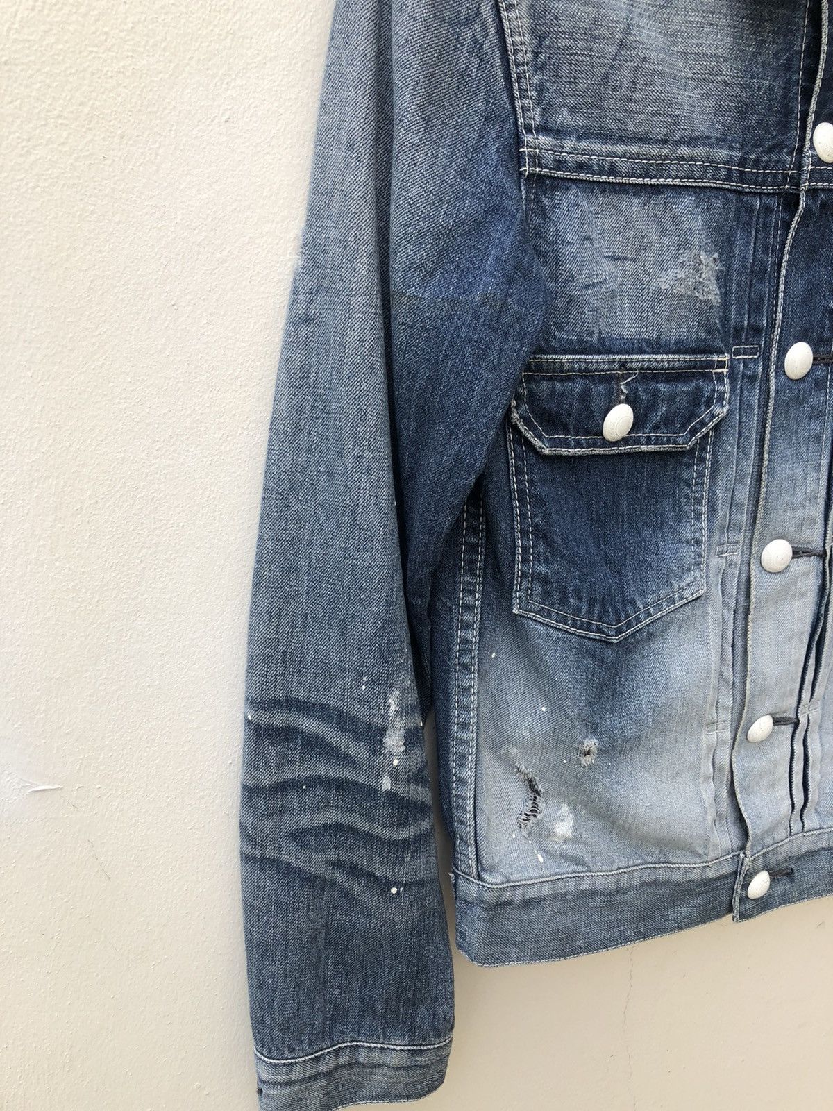 Hiroshi Fujiwara Vanquish Japan Distressed Dirty Denim Type 2 Jacket Size US S / EU 44-46 / 1 - 9 Thumbnail