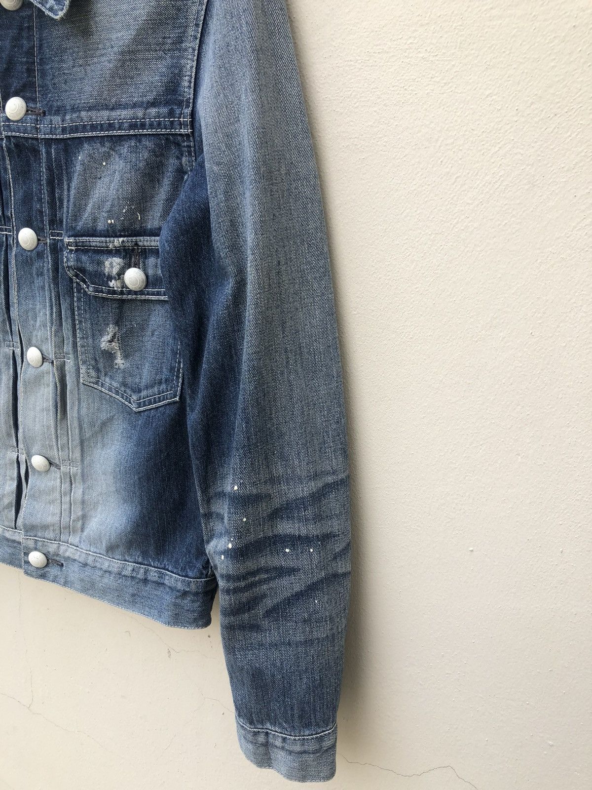 Hiroshi Fujiwara Vanquish Japan Distressed Dirty Denim Type 2 Jacket Size US S / EU 44-46 / 1 - 8 Thumbnail