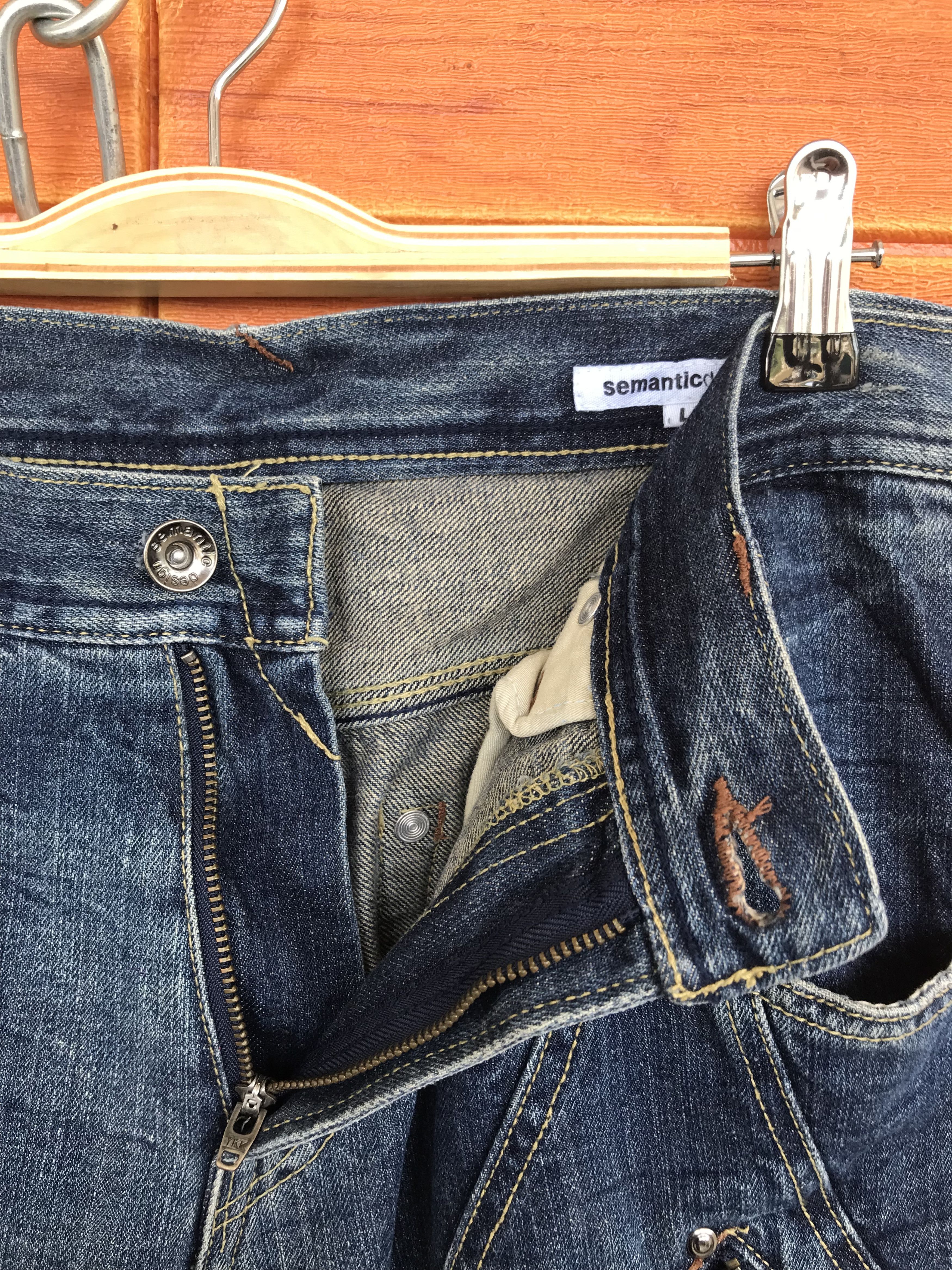 semanticdesign Flare Jeans Cut & Sew Semantic Design Denim Nice Design Size US 32 / EU 48 - 16 Thumbnail