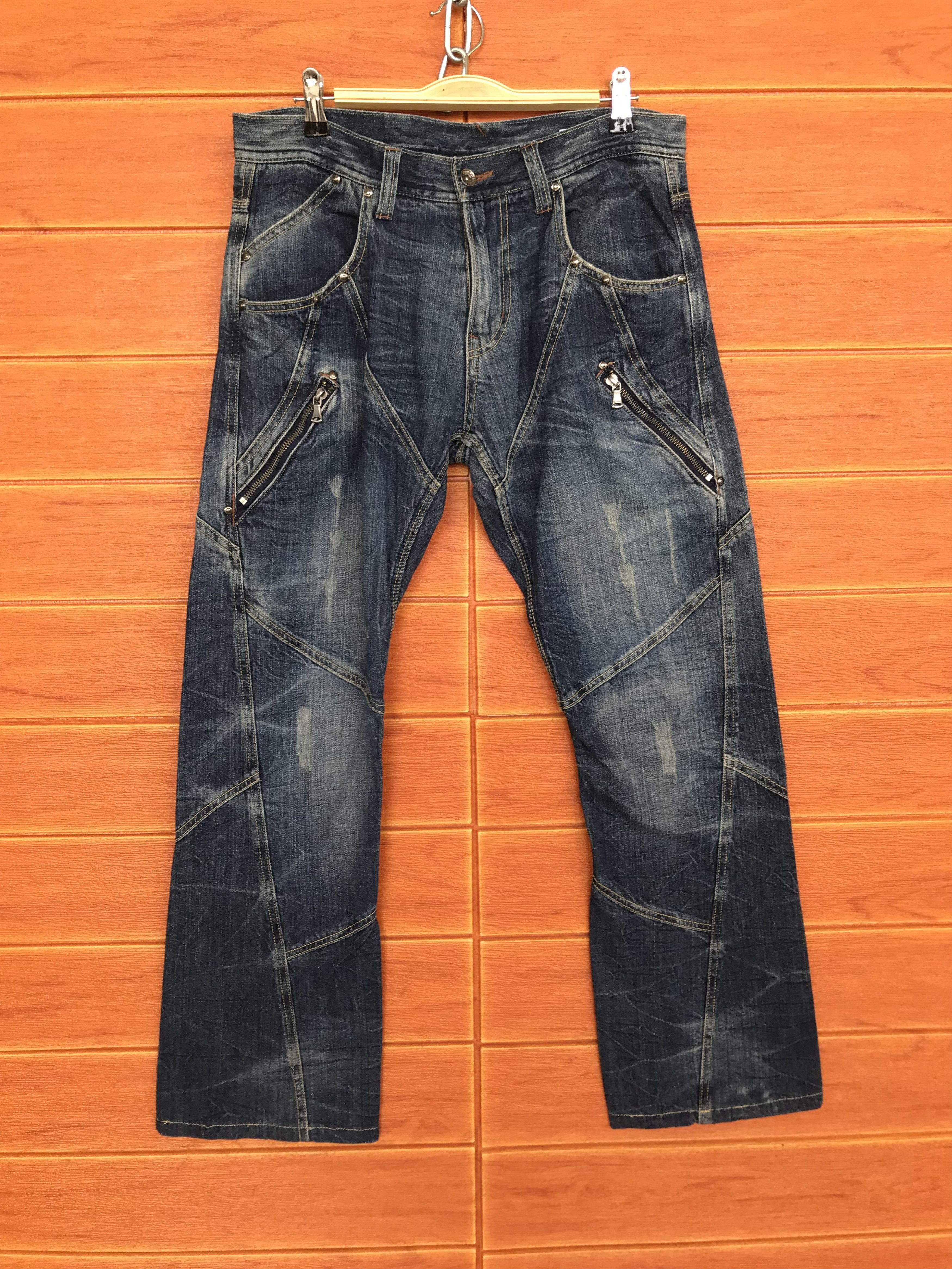 semanticdesign Flare Jeans Cut & Sew Semantic Design Denim Nice Design Size US 32 / EU 48 - 2 Thumbnail