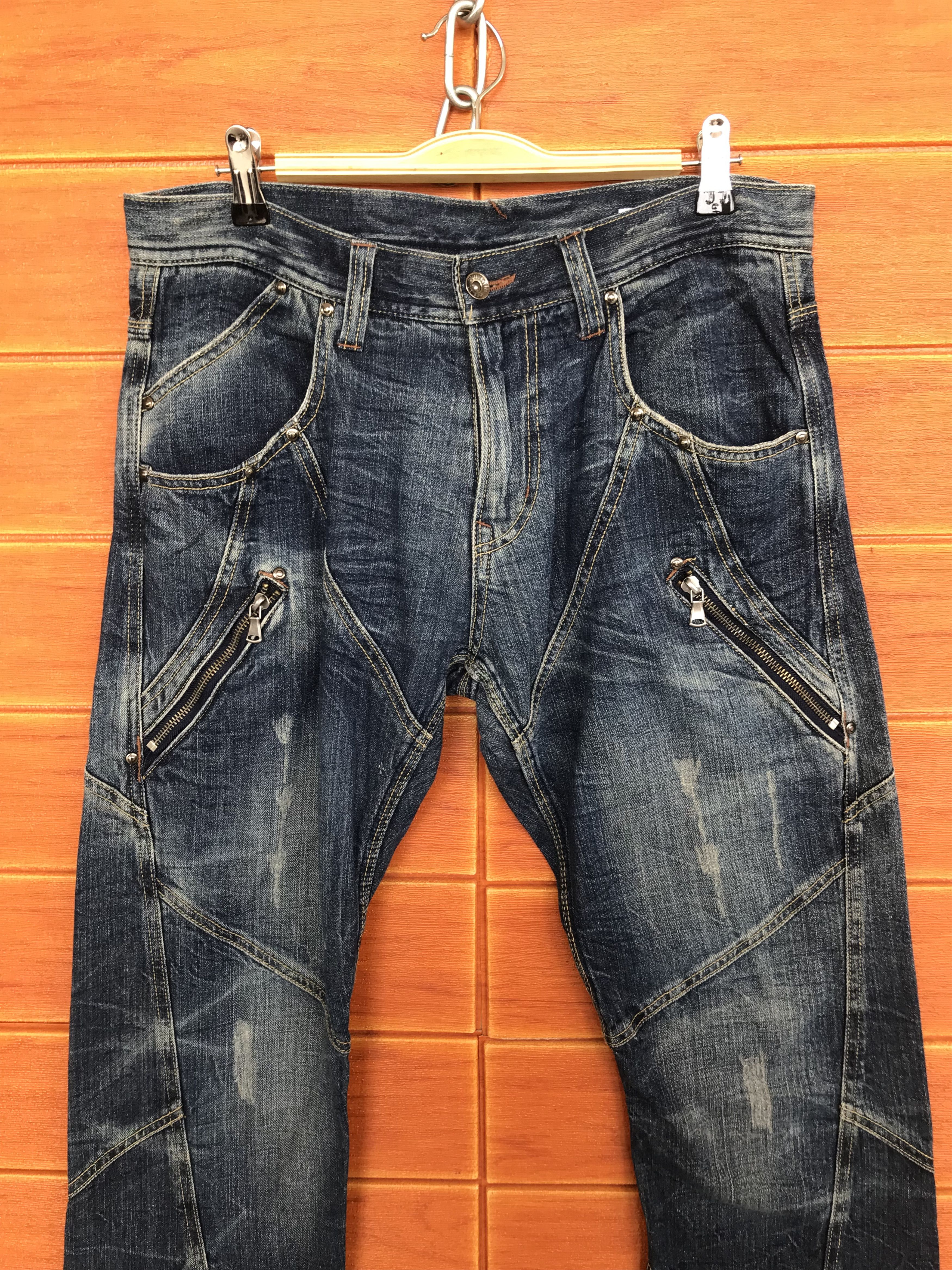semanticdesign Flare Jeans Cut & Sew Semantic Design Denim Nice Design Size US 32 / EU 48 - 3 Thumbnail