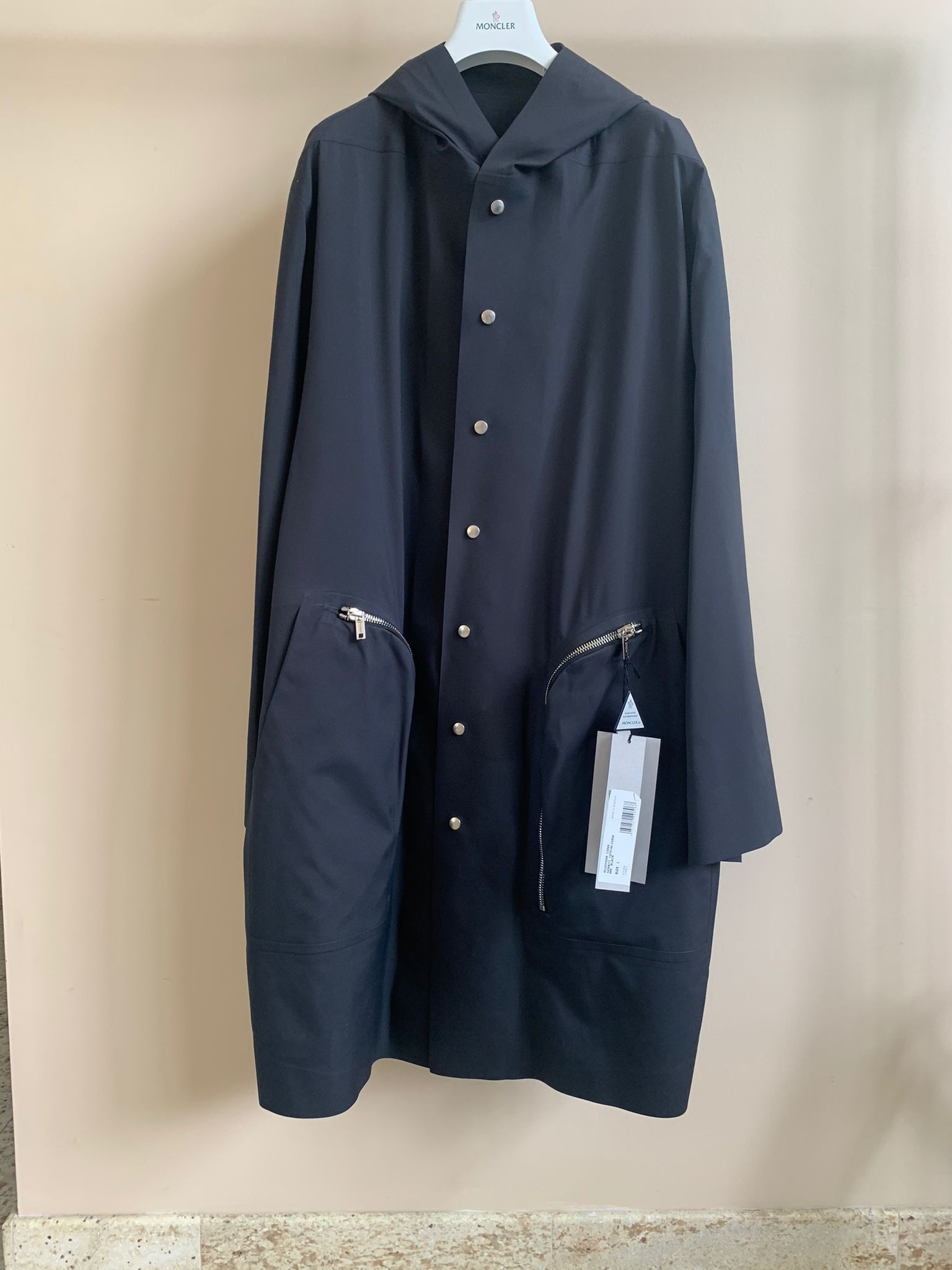 Moncler × Rick Owens FW20 Nesbitt Parka Jacket in Black Size US S / EU 44-46 / 1 - 1 Thumbnail