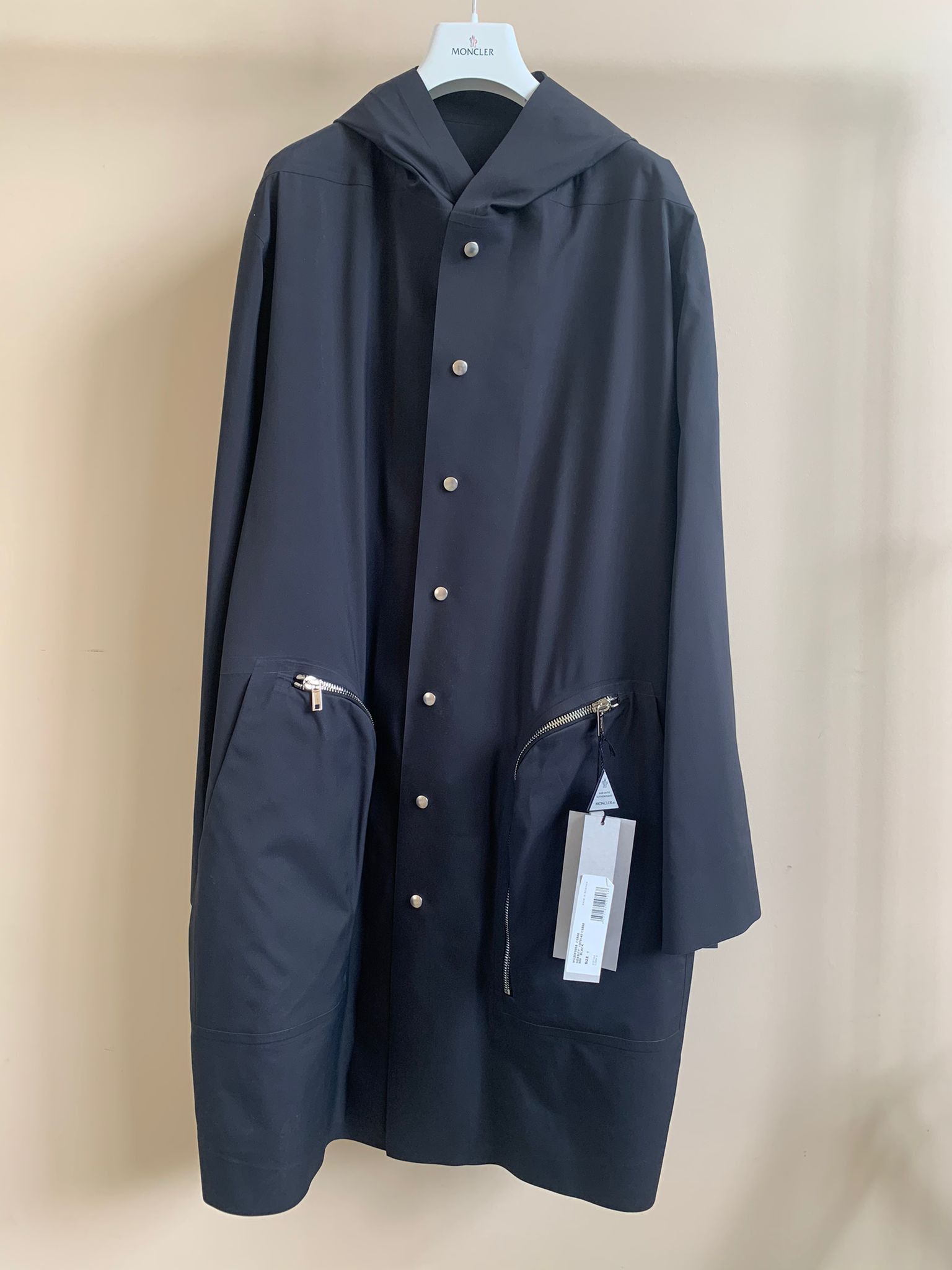 Moncler × Rick Owens FW20 Nesbitt Parka Jacket in Black Size US S / EU 44-46 / 1 - 4 Thumbnail