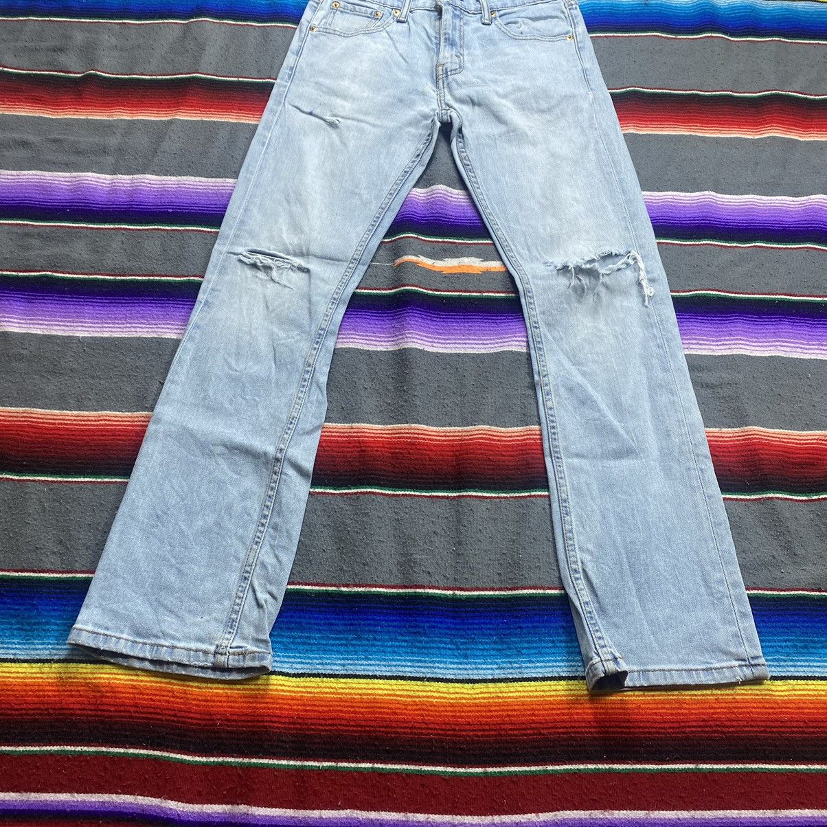 Levi's Vintage Levi’s 527 Flare Distressed Denim Size US 31 - 3 Thumbnail