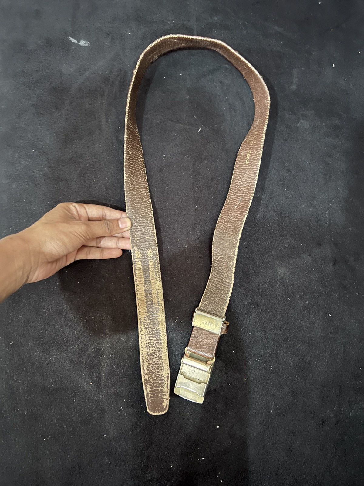 DAKS Daks London Ostrich Leather Buckle Belt Size ONE SIZE - 10 Thumbnail