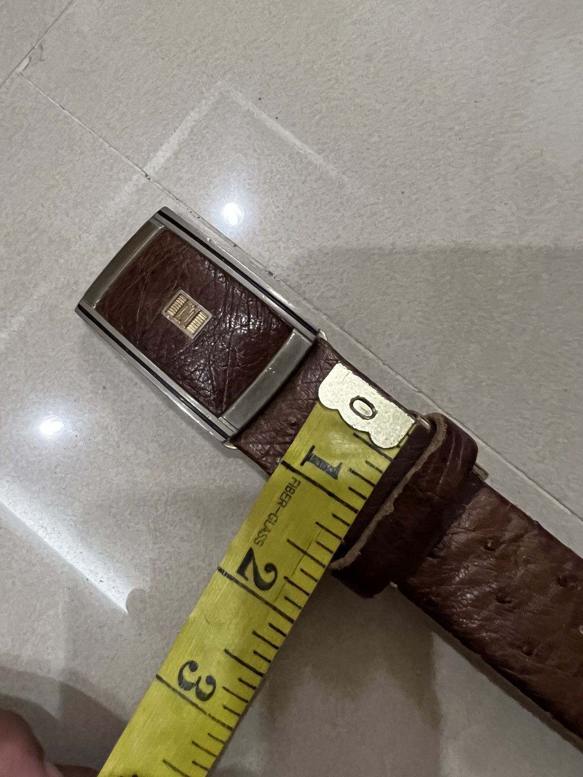 DAKS Daks London Ostrich Leather Buckle Belt Size ONE SIZE - 12 Thumbnail