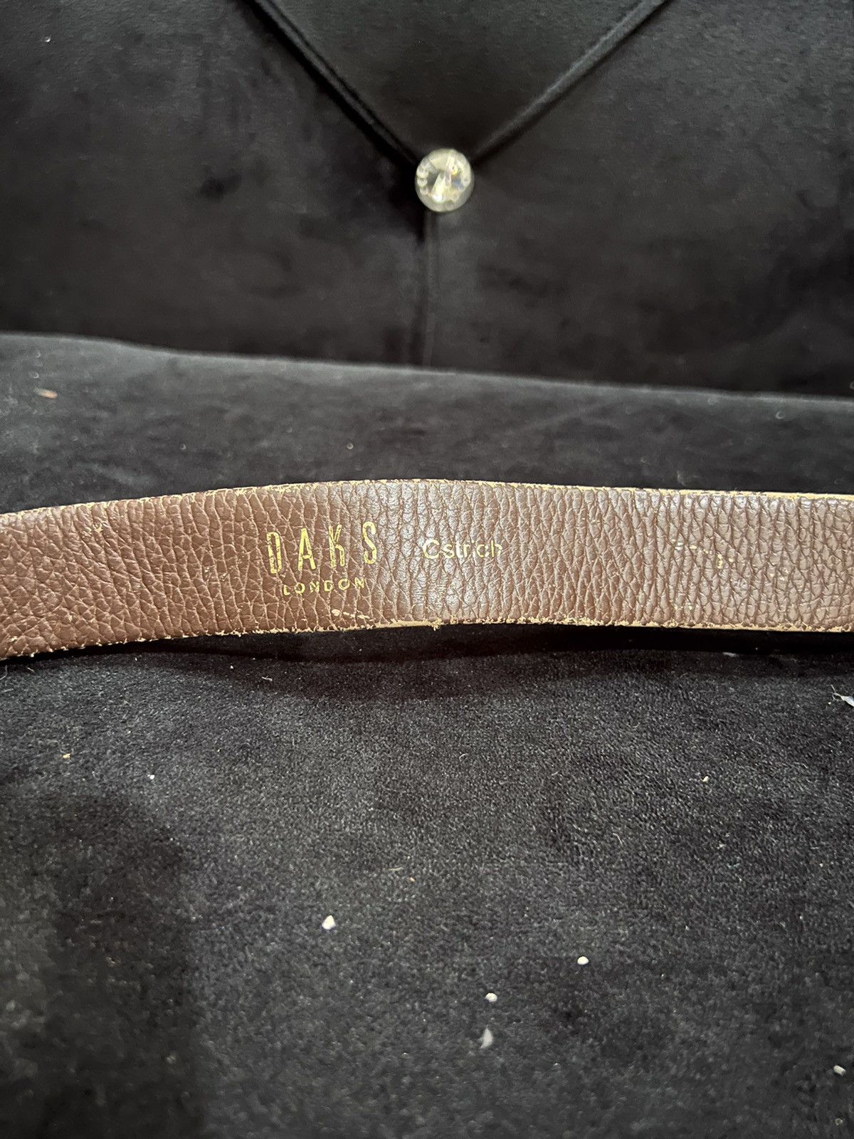 DAKS Daks London Ostrich Leather Buckle Belt Size ONE SIZE - 6 Thumbnail