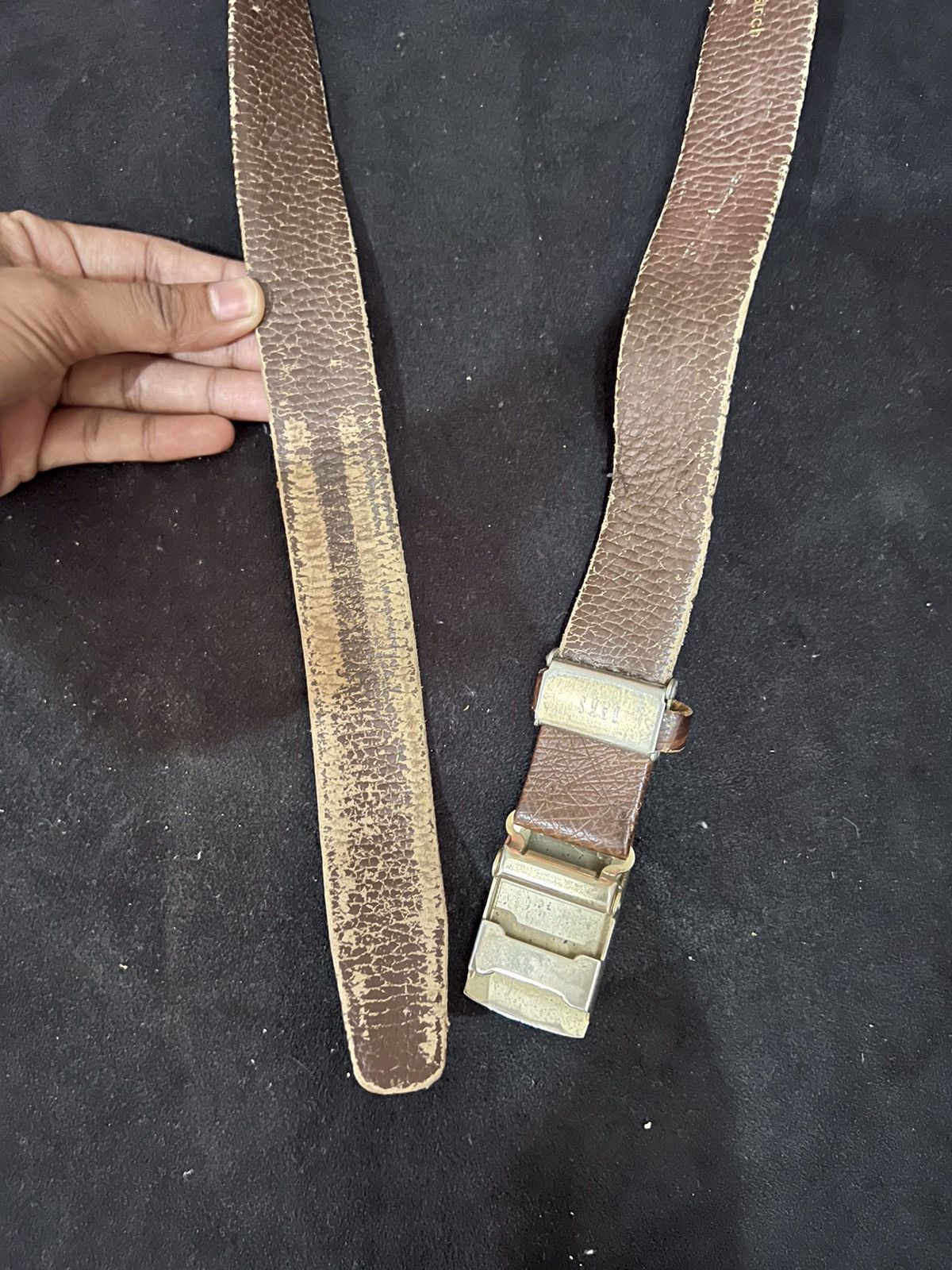 DAKS Daks London Ostrich Leather Buckle Belt Size ONE SIZE - 9 Thumbnail