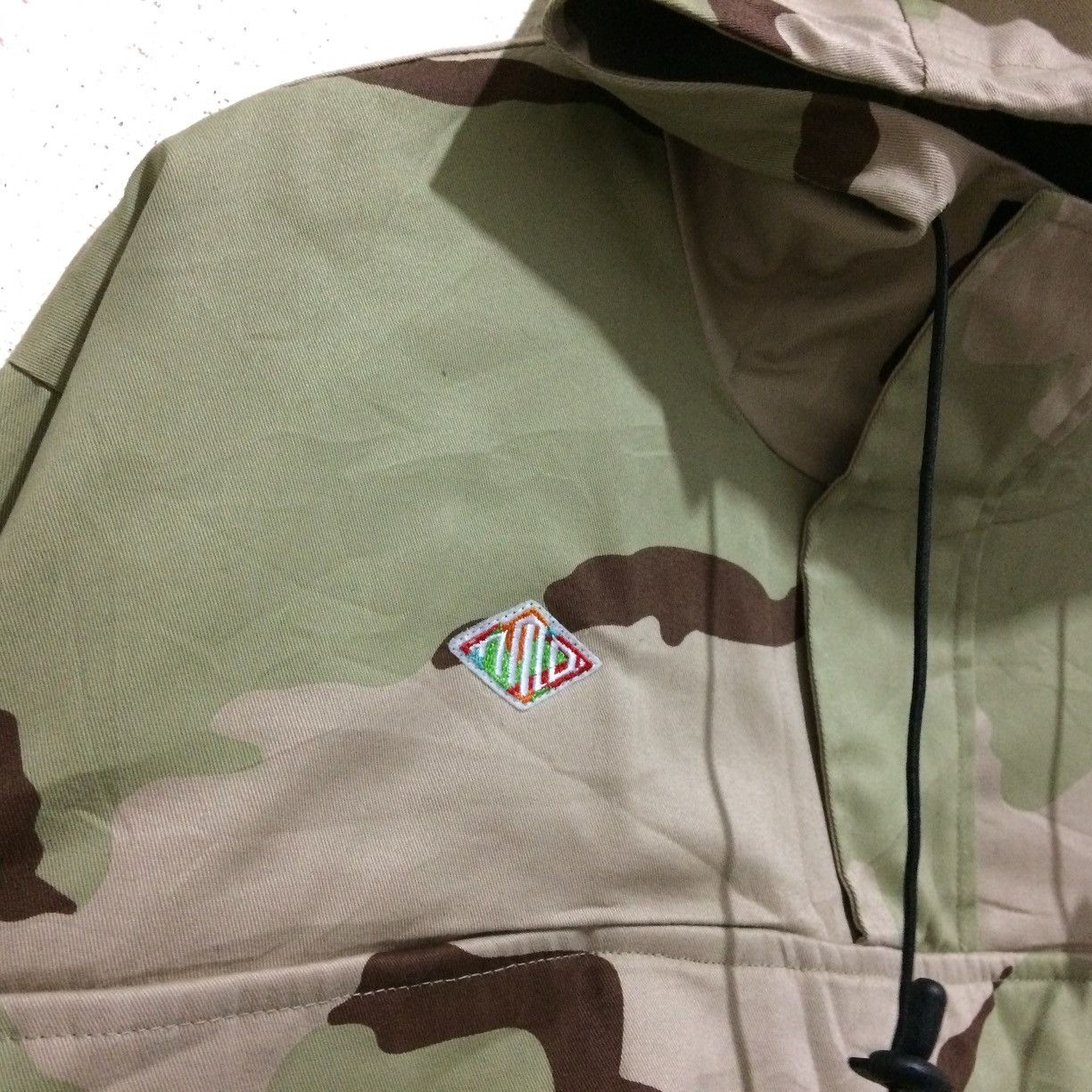 Japanese Brand Rare DOWBL TOKYO half Zipper Hoodie Anorak Jacket Camo Biege Size US M / EU 48-50 / 2 - 3 Thumbnail