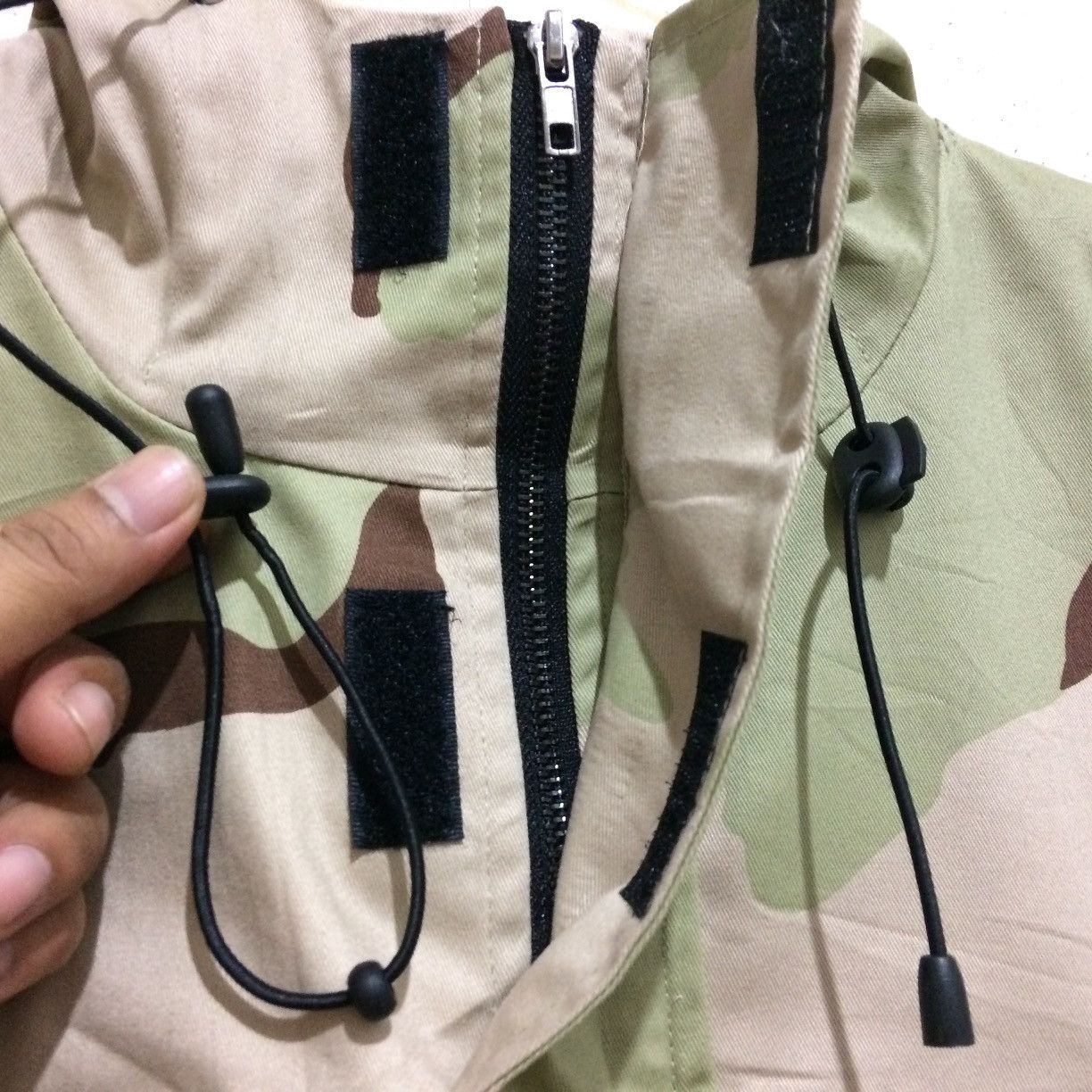 Japanese Brand Rare DOWBL TOKYO half Zipper Hoodie Anorak Jacket Camo Biege Size US M / EU 48-50 / 2 - 2 Thumbnail