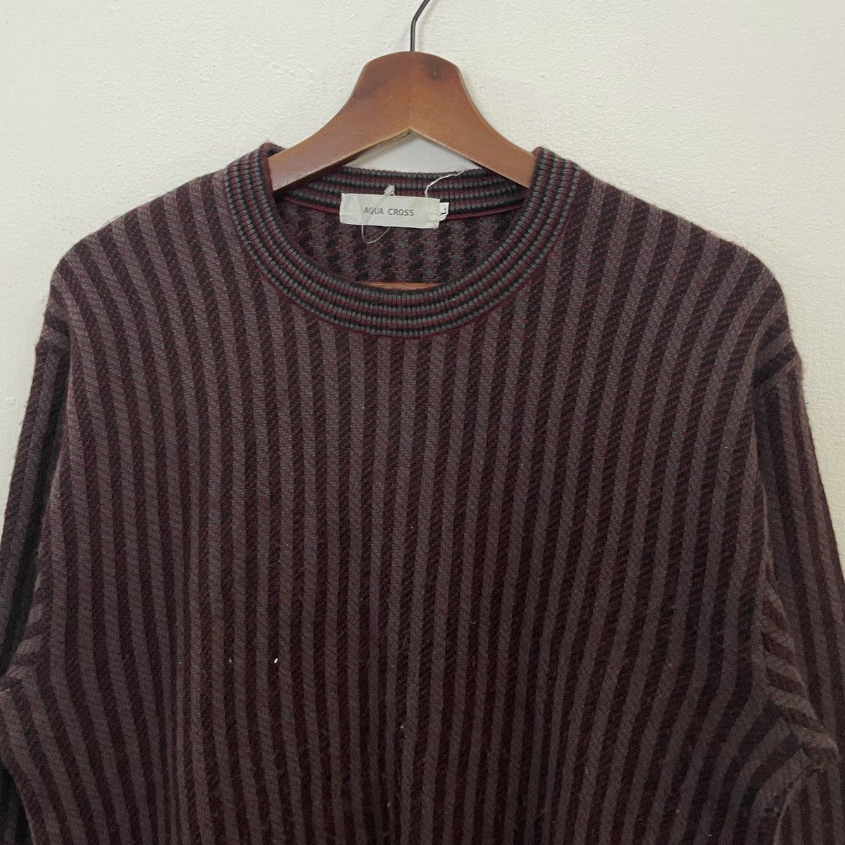 Aran Isles Knitwear × Other Vintage Aqua Cross Crewneck Jumper Knitwear Size US M / EU 48-50 / 2 - 4 Thumbnail