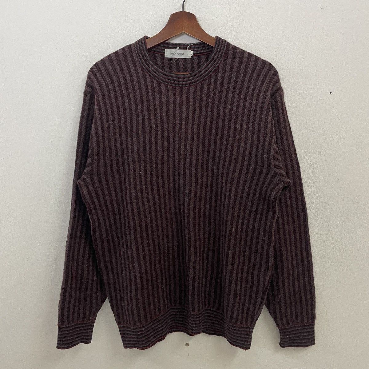 Aran Isles Knitwear × Other Vintage Aqua Cross Crewneck Jumper Knitwear Size US M / EU 48-50 / 2 - 1 Thumbnail