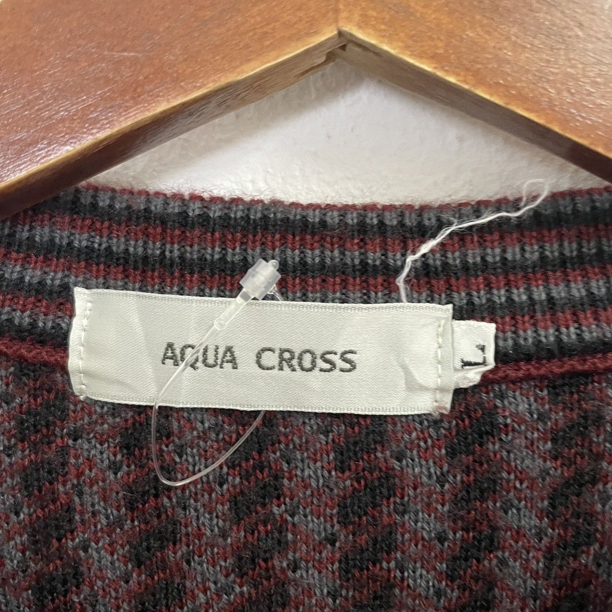 Aran Isles Knitwear × Other Vintage Aqua Cross Crewneck Jumper Knitwear Size US M / EU 48-50 / 2 - 5 Thumbnail
