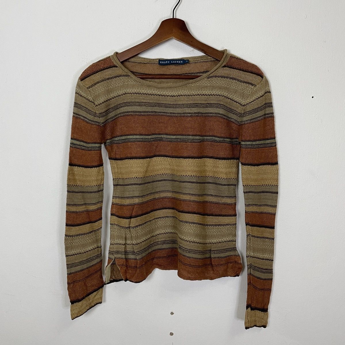 Ralph Lauren Vintage Ralph Lauren Drawstring Honeycomb Unisex Knitwear Size US XXS / EU 40 - 1 Thumbnail