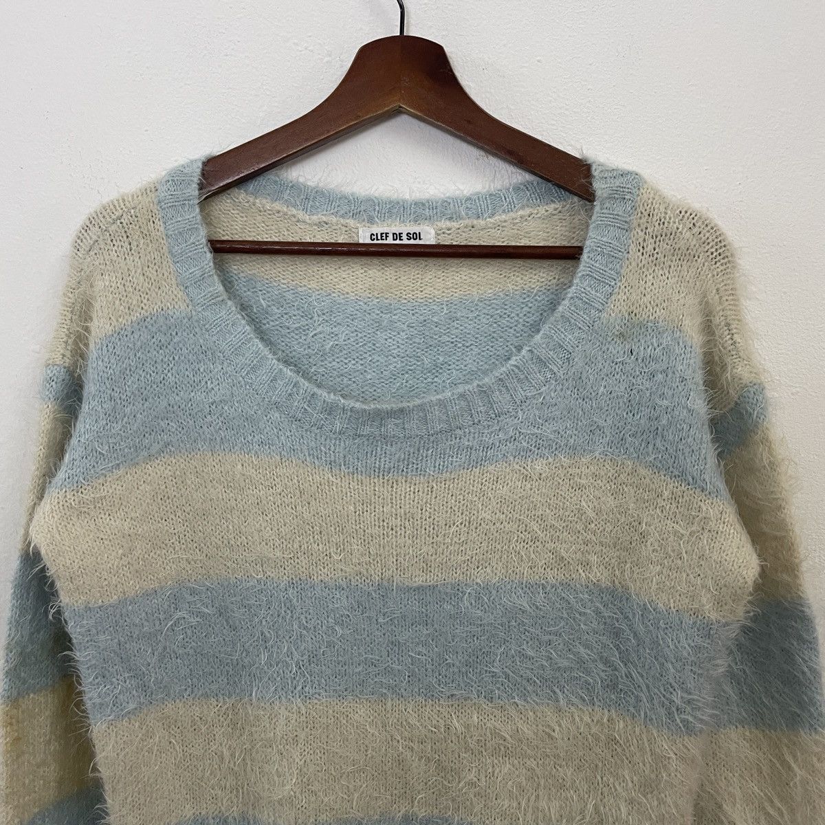 Aran Isles Knitwear × Other Cleft De Sol Stripe Conhet Mohair Knitwear Size US S / EU 44-46 / 1 - 4 Thumbnail