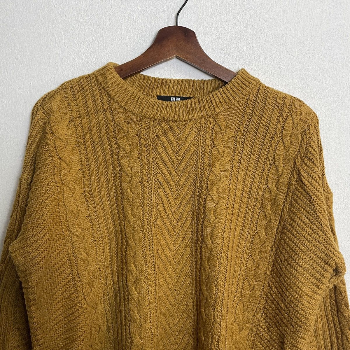Uniqlo Vintage Uniqlo Drawstring Honeycomb Cable Knitwear Jumper Size US M / EU 48-50 / 2 - 4 Thumbnail