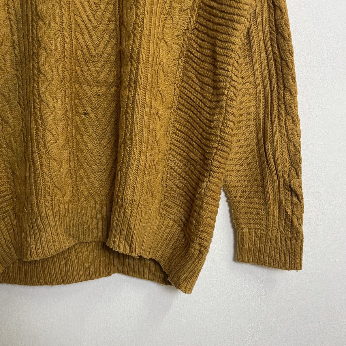 Uniqlo Vintage Uniqlo Drawstring Honeycomb Cable Knitwear Jumper Size US M / EU 48-50 / 2 - 3 Thumbnail